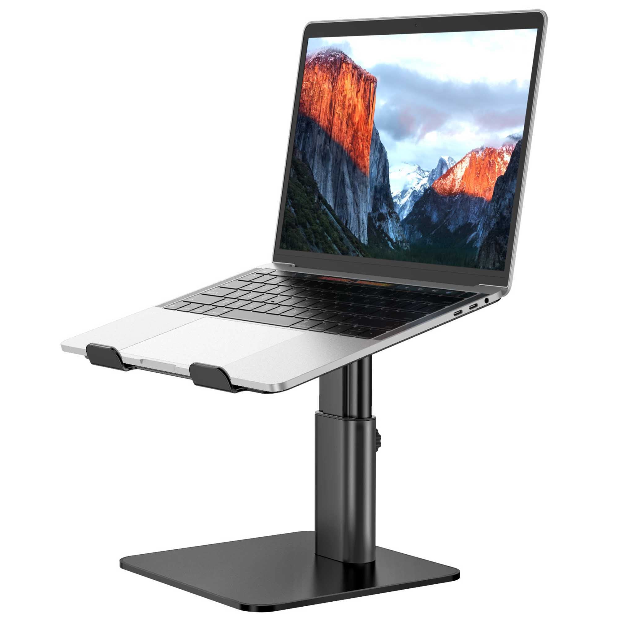 BESIGN LSX6N Support Ordinateur Portable, Support Ergonomique pour Laptop, Support Aluminium pour Ordinateur Portable Compatible avec 10 à 15.6 Pouces, Noir