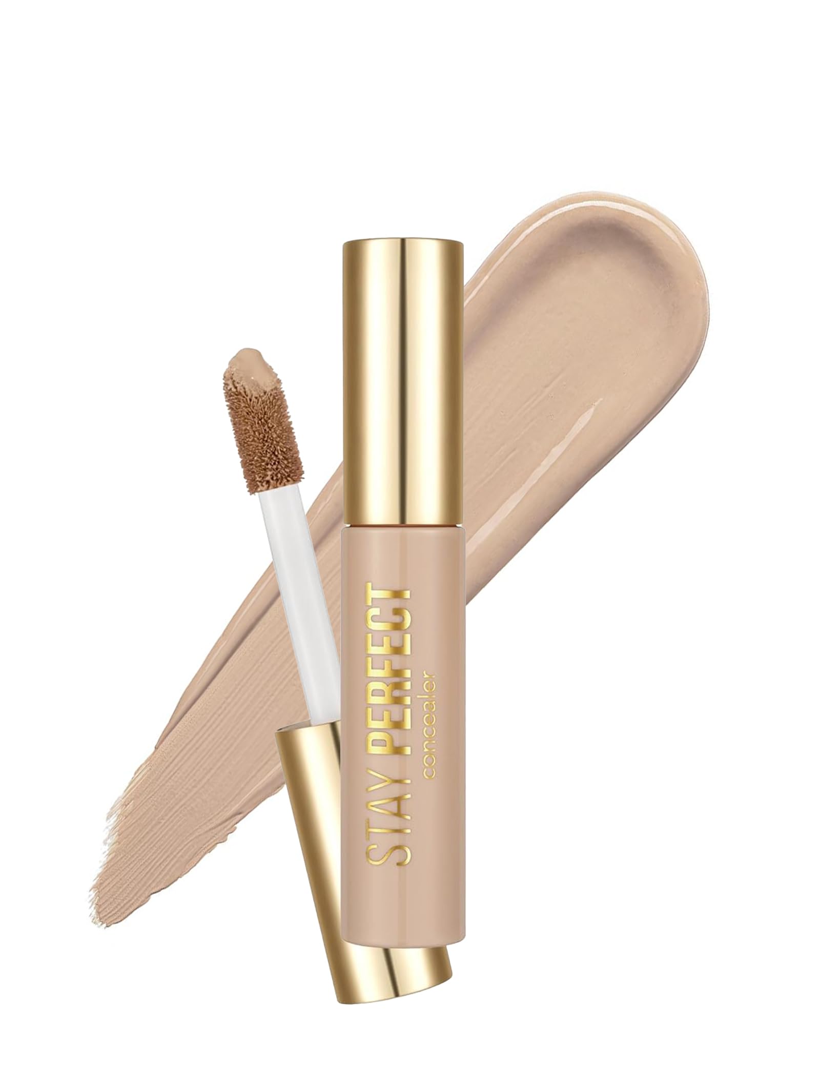 Flormar Stay Perfect Correcteur – Anti-cernes liquide avec applicateur géant – Haute couvrance et texture crémeuse longue tenue pour les cernes – fini naturel, lift instantané du regard, 005 Beige