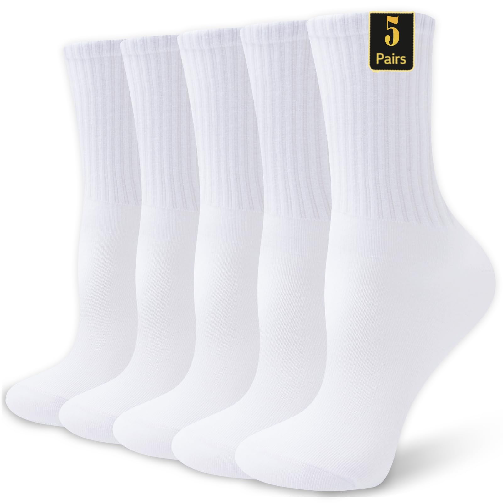 Wamicu Chaussettes Homme 5 Paires Chaussettes de Sport en Coton Peigné | Respirantes, Tennis Running et Aux Loisirs