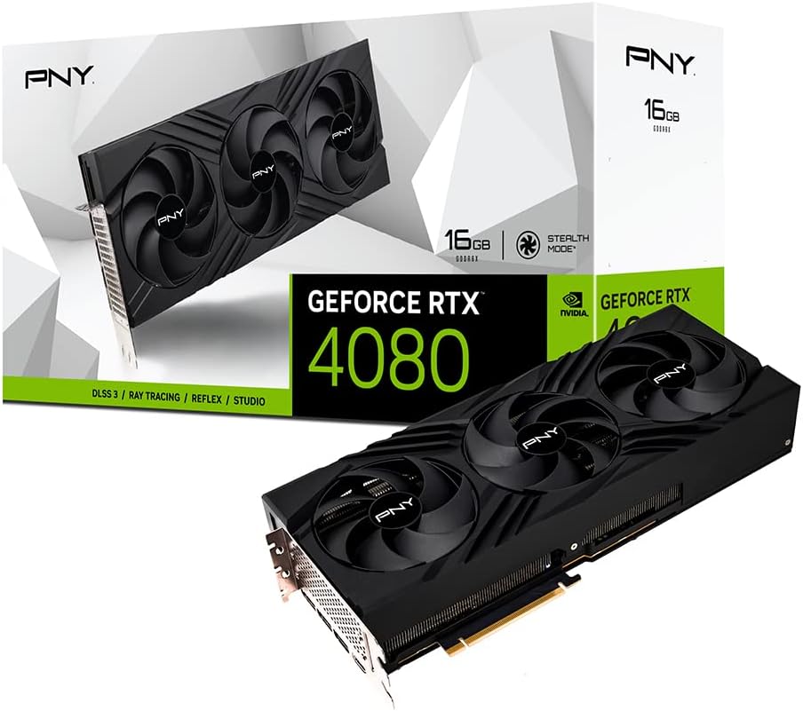PNY Carte Graphique GeForce RTX 4080 16GB Verto Triple Fan - Noir