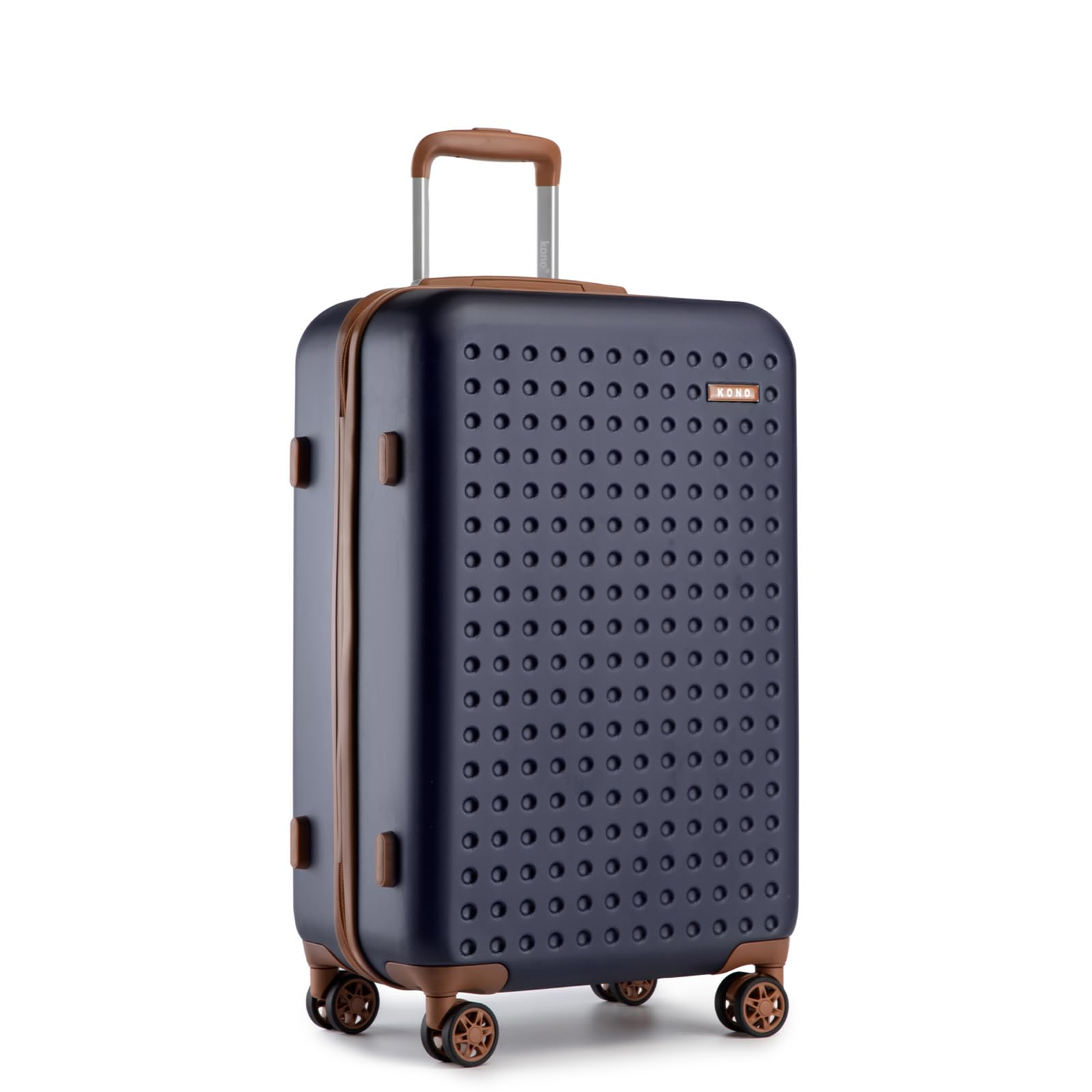 Kono Valise Grande 75cm 85L ABS+PC Rigide,Valise de Voyage avec 4 roulettes 360° et Serrure TSA Idéal Voyage d'affaires,Long Séjours（Marine）