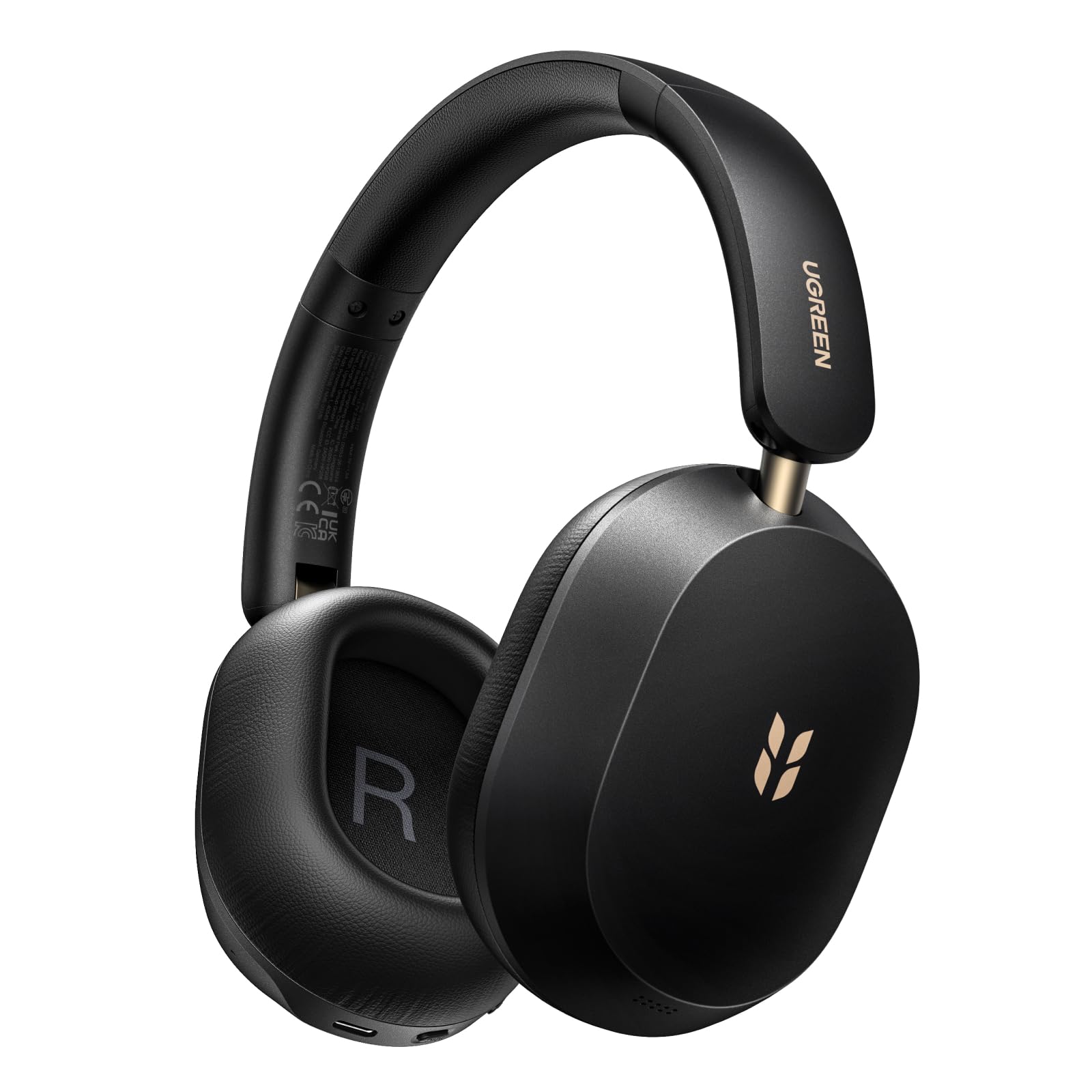 UGREEN Studio Max 5s Casque Bluetooth sans Fil ANC Adaptative 45dB Hi Res | Casque Audio LDAC 5 Micros BT 6.0 Audio Spatial Réduction Active du Bruit Adaptative EQ App 112H Connexion Multipoint Noir
