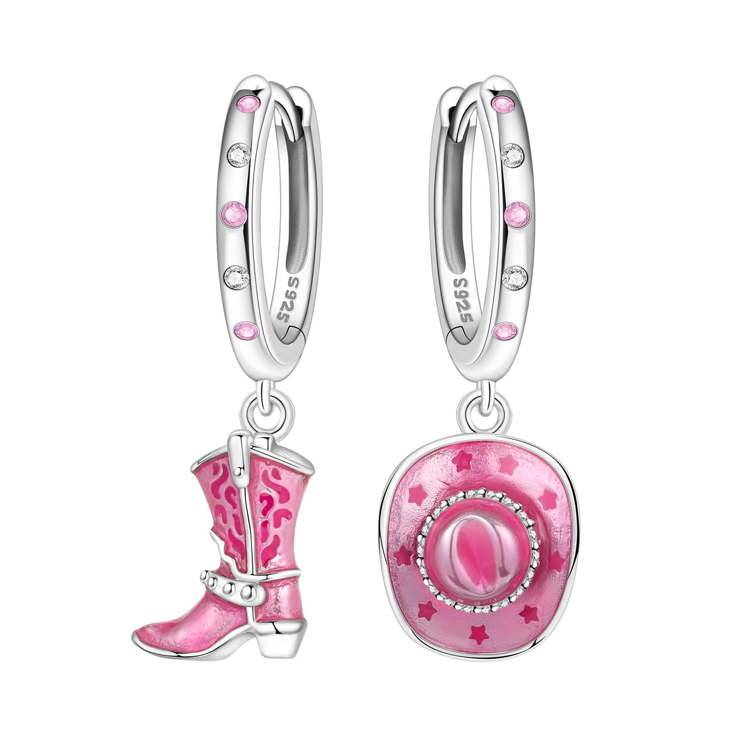 MISEFF Boucles d'oreilles pendantes en argent sterling 925 pour femme, motif panda, papillon et étoile de mer, hypoallergéniques, cadeau de bijoux