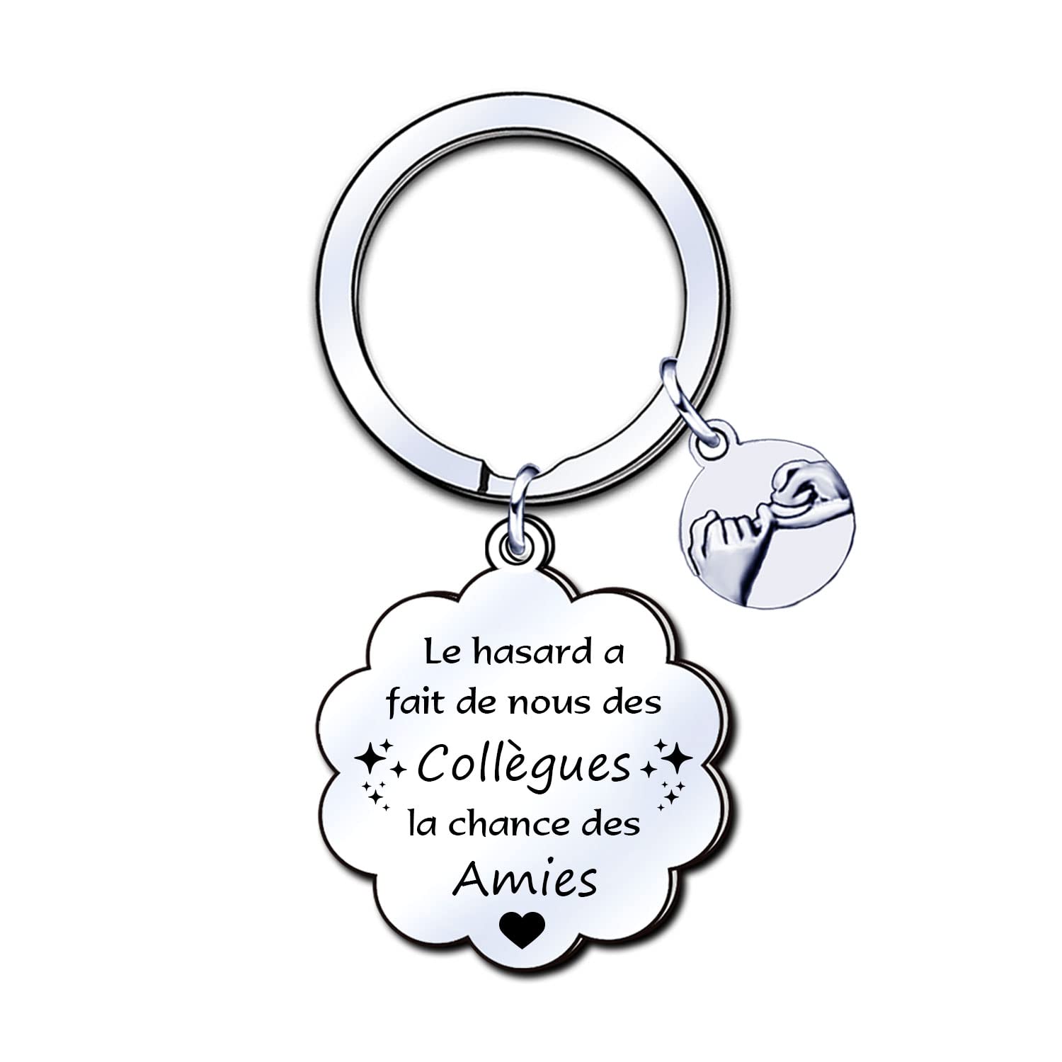 LUODAN Cadeau Collègue Porte-clés,Cadeaux Anniversaire Femme Homme,Porte-clés d'amitié,Cadeau de Retraite,Collègue Depart Collegue de Travail Porte Clés Personnalisé Idee Cadeaux Amie