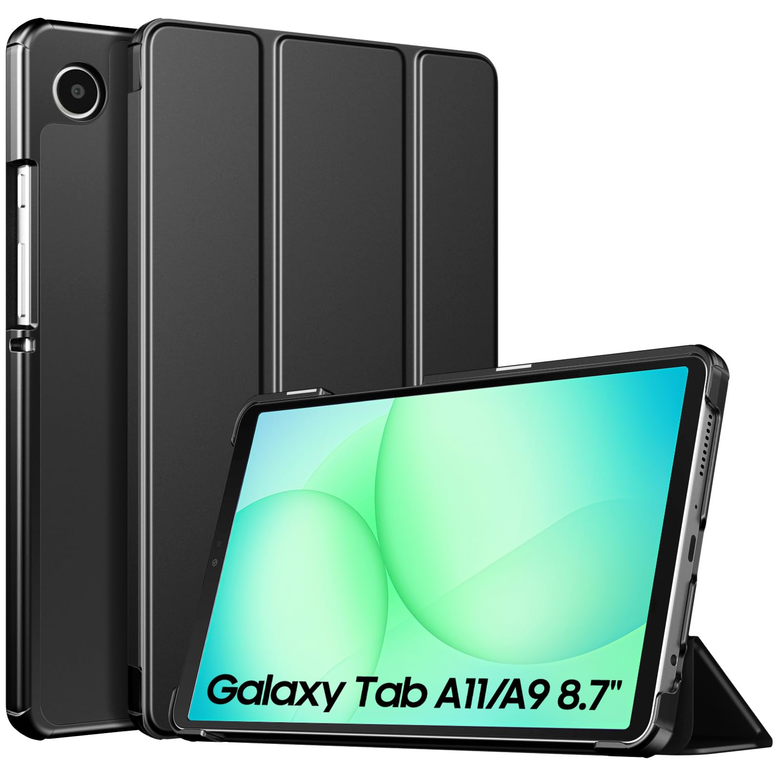 TiMOVO Coque pour Samsung Galaxy Tab A11/A9 8,7 Pouces, Noir | Étui de Protection Fin et Léger, Dos en PC Rigide, Compatible avec les modèles SM-X130/X133/X135/X110/X115/X117