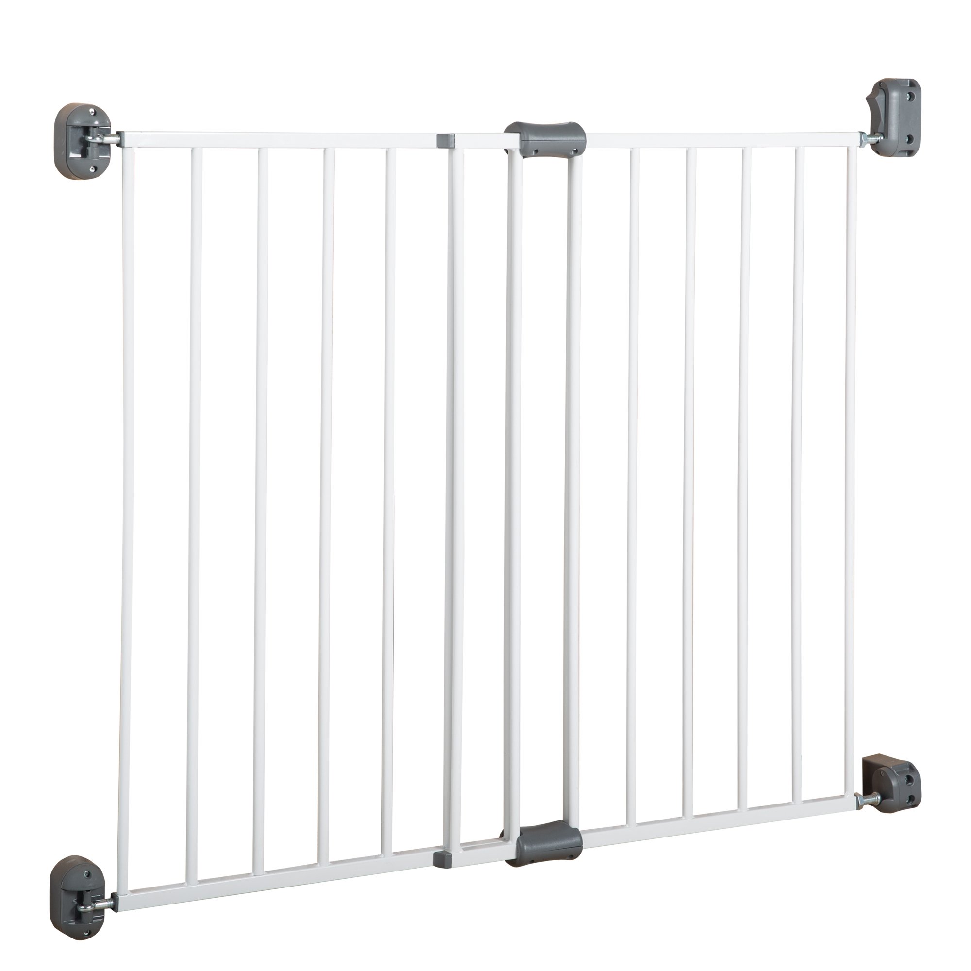 roba Barrière de Sécurité Bébé Easy Step en Métal - Extensible - pour Porte et Escalier de 60 à 97 cm - Blanc
