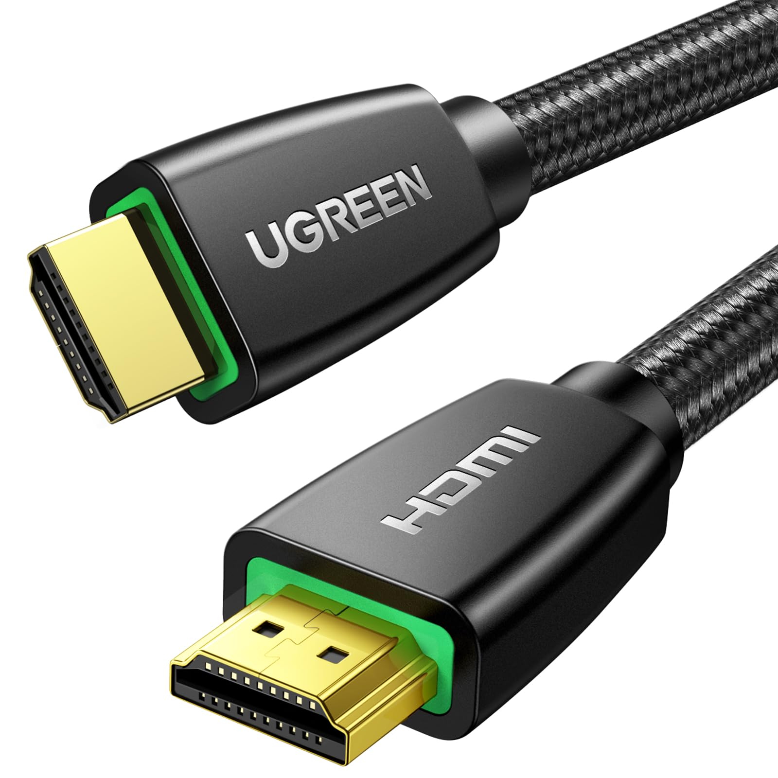 UGREEN Câble HDMI 4K Ultra HD Cordon 2.0 Haute Vitesse par Ethernet (3M) | Nylon Tressé Supporte 3D HDR Retour Audio Compatible avec PS5 PS4 PS3 Lecteur Blu Ray Xbox 360 PC Ampli TV Écran