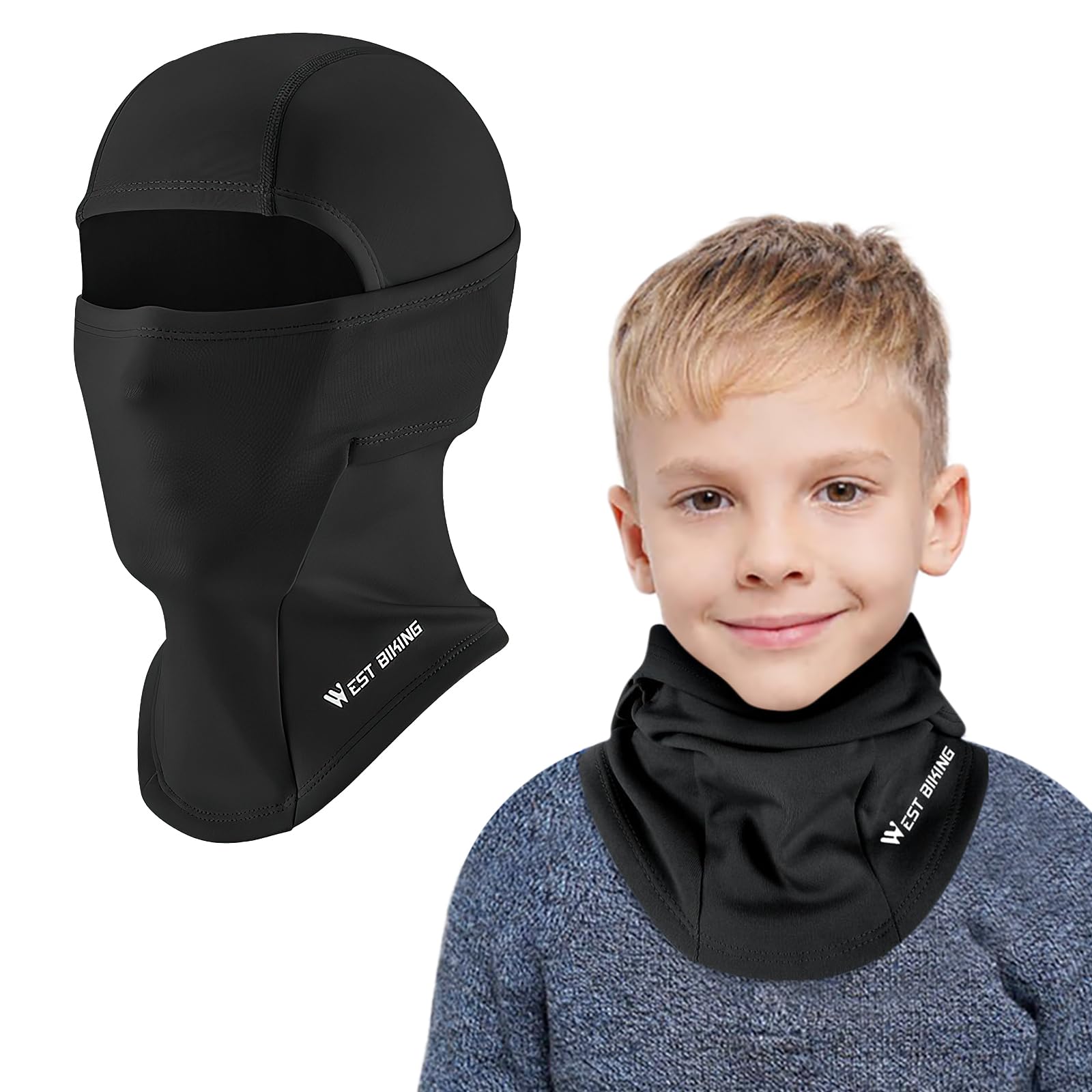 AYPOW Cagoule d'hiver Thermique pour Enfants 4-12Ans, Multifonction Coupe Masque de Ski Cyclisme, Casquette Bonnet Chapeau avec Cache-Cou, pour Garçons et Filles Sports d'hiver en Plein Air …