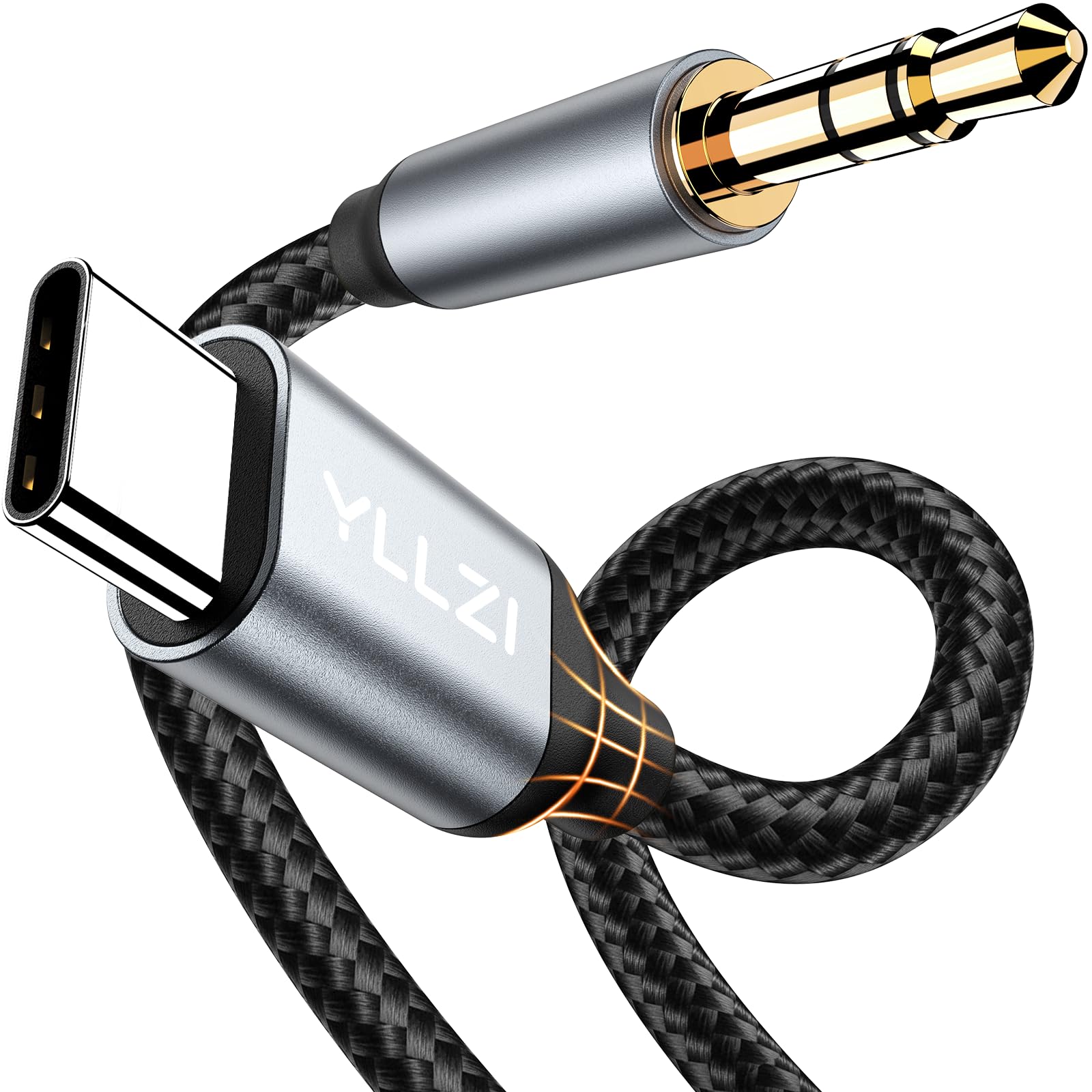 Câble USB C vers 3,5mm Jack, 1.2M Câble Adaptateur Jack Audio auxiliaire | Câble USB C Stéréo pour iPhone 17 16 15 série, pour Galaxy S25 S24 S23 S22 S21/Note 20 10, Huawei P40/P30,Pad Pro