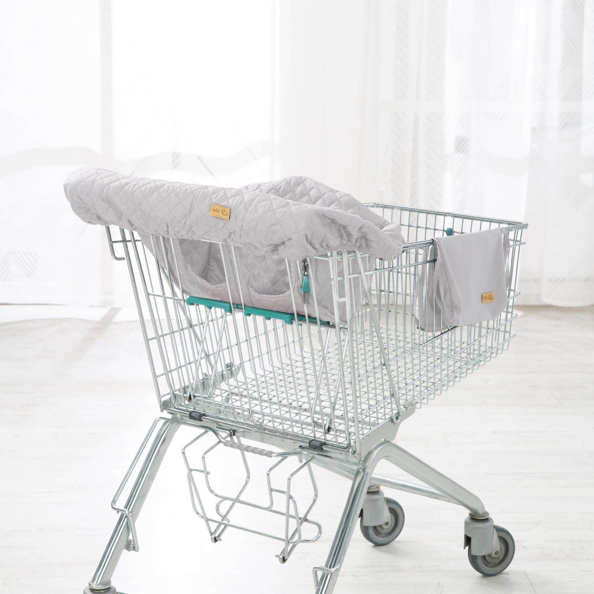 roba Protection pour Chariot 'roba Style' avec Sac à Dos - Housse de Protection Rembourrée pour Bébés et Tout-petits - Universellement Adapté - Gris Clair