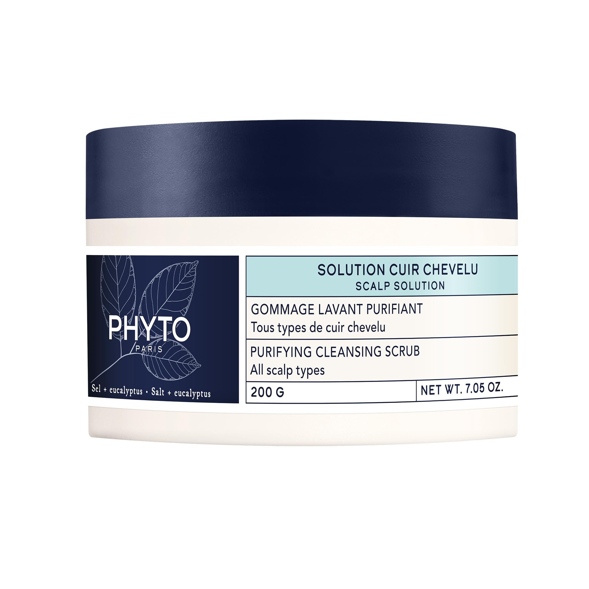 Phyto Paris Solution, Gommage Lavant Purifiant du Cuir Chevelu | Soin détox pour tous types de cuir chevelu, Exfolie & purifie en profondeur, Gommage lavant pour éliminer les impuretés, 200g