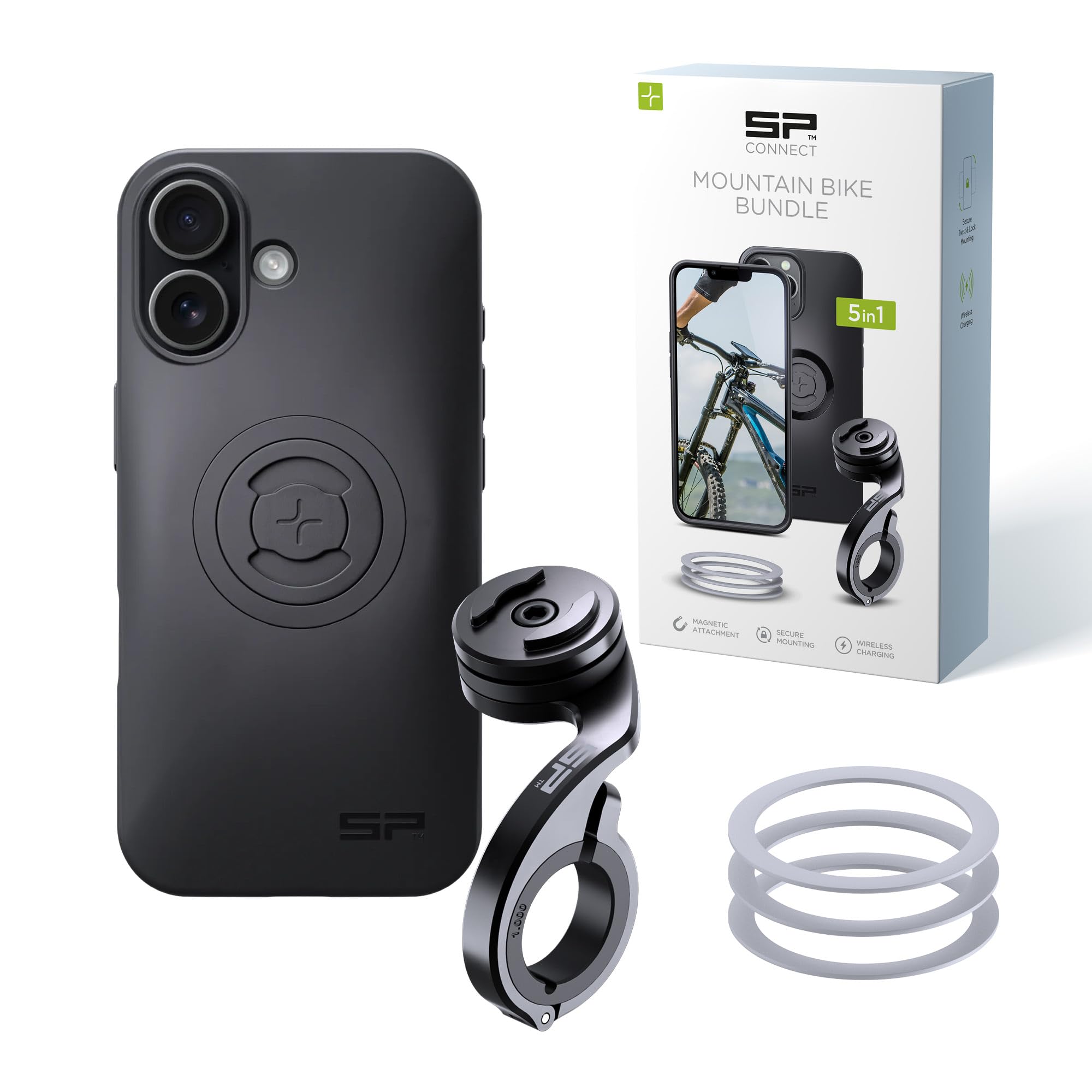 SP CONNECT Pack Mountain Bike | SPC+ | Compatible avec iPhone 17 | Support de téléphone portable pour VTT | Gadget