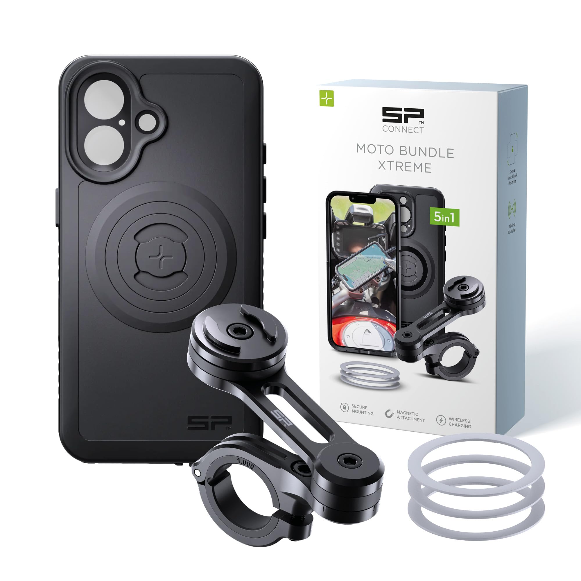 SP CONNECT Moto Bundle Xtreme | SPC+ | Support compatible avec iPhone 17 | Support de téléphone portable pour moto | Support de téléphone portable pour smartphone | Accessoires pour scooter