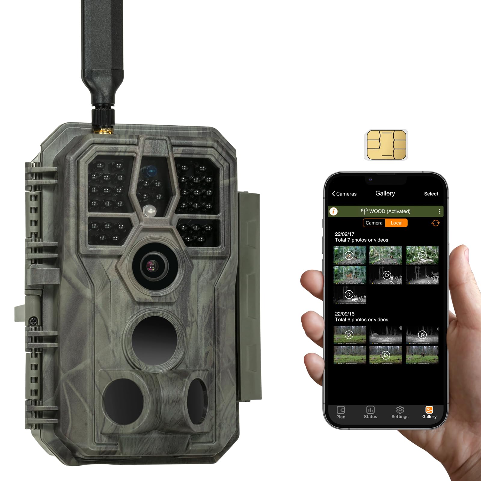 GardePro X50 Caméra de Chasse 4G LTE avec Carte SIM et APP, Vidéo H.265 48MP, Vision Nocturne Infrarouge No-Glow de 30 m, Détecteur de Mouvement 0,1 s et IP66 Étanche