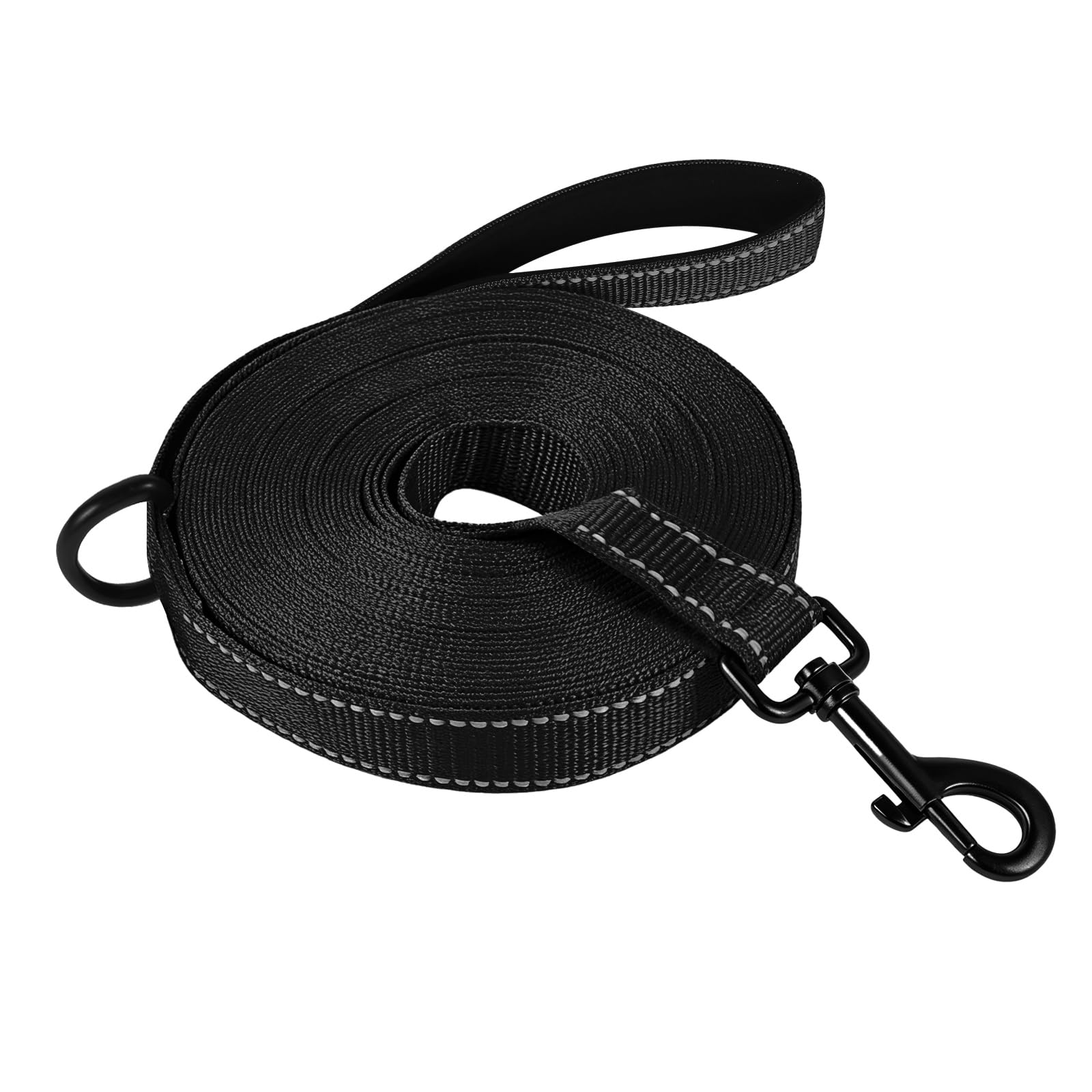 Eyeleaf Longe pour Chien-3M 5M 10M 20M 30M Laisse pour Chien, Laisse De Dressage avec Poignée pour Chiens, Refléchissant (Noir, 3M)