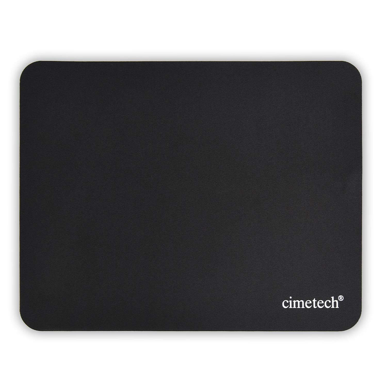 cimetech Tapis de Souris Mousepad de Bureau 23 x 18 cm Ultra Mince Base en Caoutchouc Antidérapante Lavable la Vitesse et la précision Améliorées pour PC, Ordinateur, Travail -Noir
