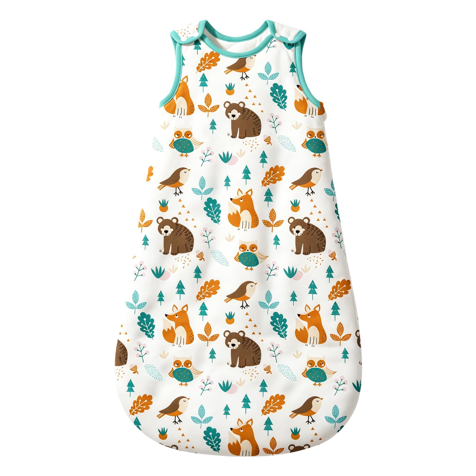 Gigoteuse d'hiver, pour bébé, 2,5 Tog, 100 % coton, disponible en différentes tailles de la naissance à l'âge de 18 mois, pour toute l'année, motif d’univers animalier, pour bébé de 0 à 6 mois