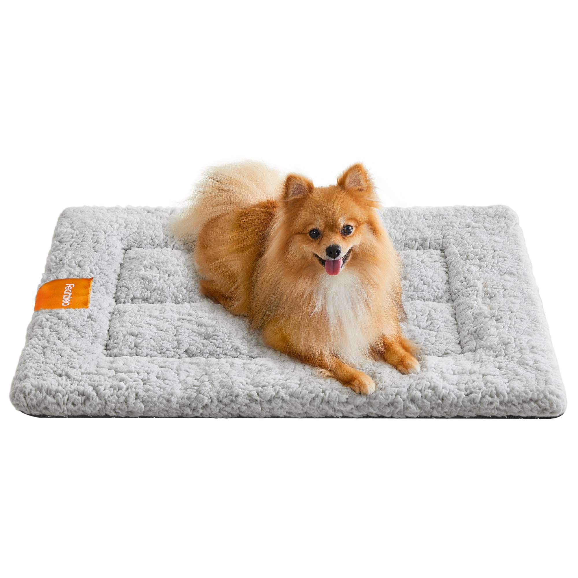 Feandrea Tapis Chien, 60 x 45 cm, Taille S, Antidérapant | Couverture pour Animaux, pour Chat, Lavable en Machine, Adapté au Sèche-Linge, Gris Clair, Collection BENGAL PPB001G01