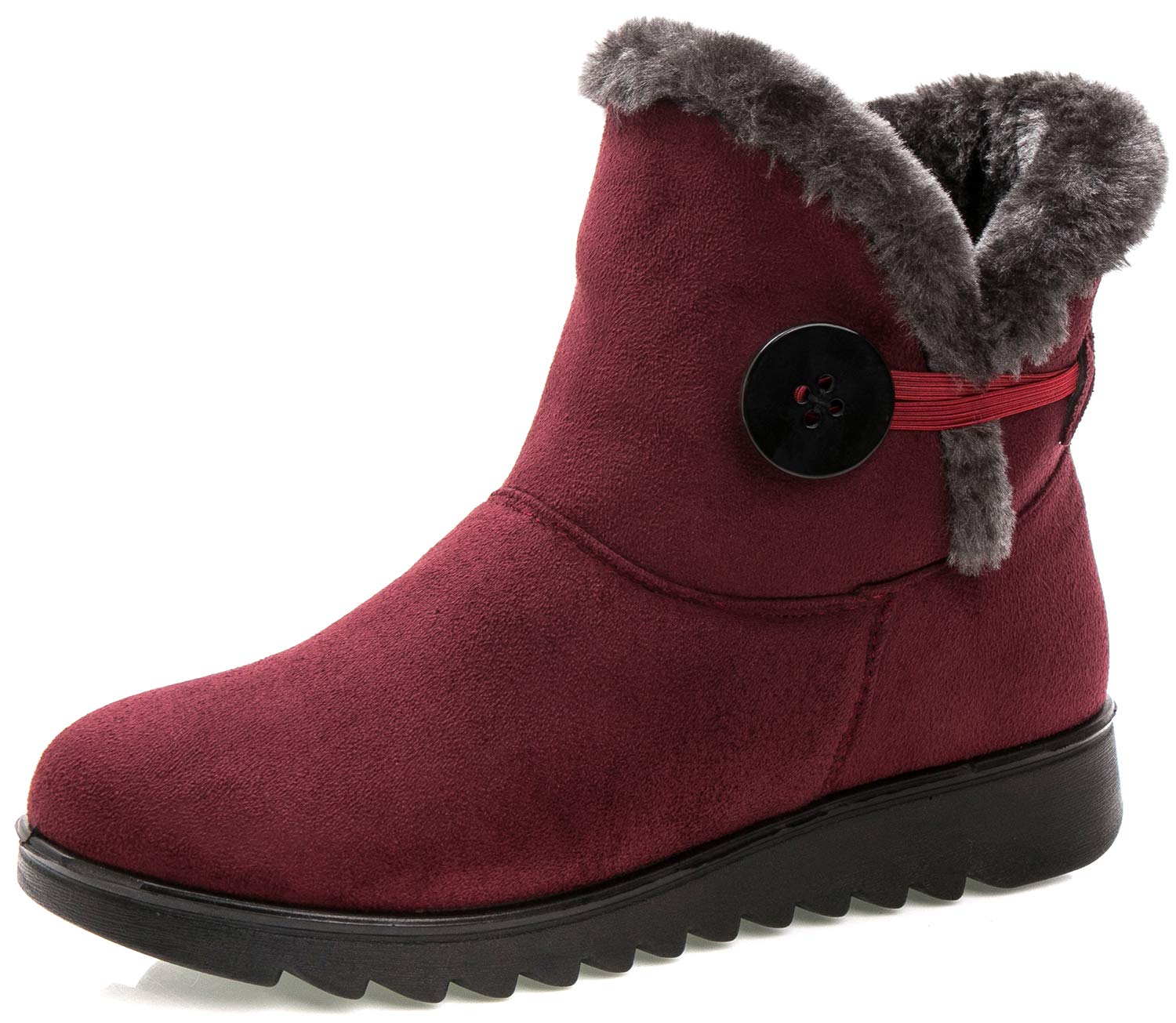 Vunavueya Bottes Fourrées Chaudes Femme Bottines Hiver Confortables 35-41.5 | Fourrées Chaudes, Semelle Antidérapante en Caoutchouc Léger, Décontractées, Zippees Élégantes, Fermeture éclair sur L'côté