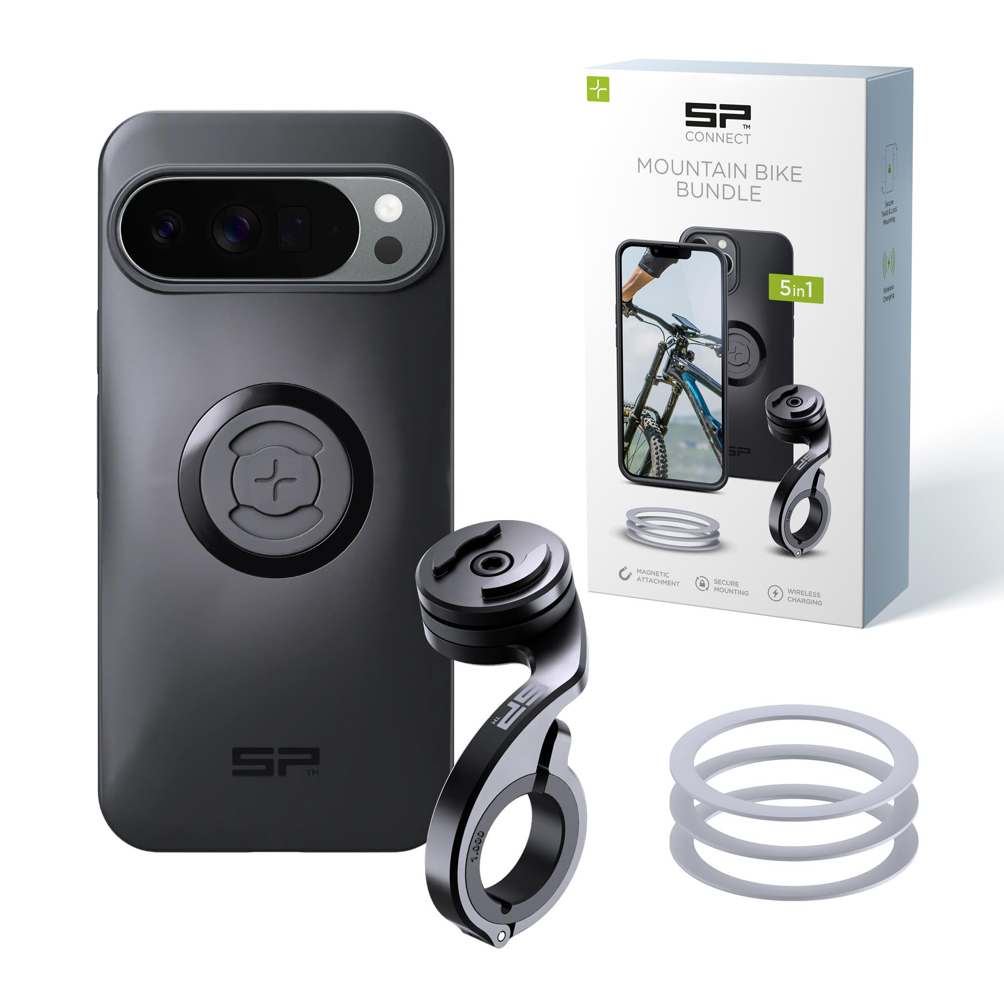 SP CONNECT Pack Mountain Bike Bundle | SPC+ | Compatible avec Google Pixel 10 Pro XL | Support de téléphone portable pour VTT | Gadget
