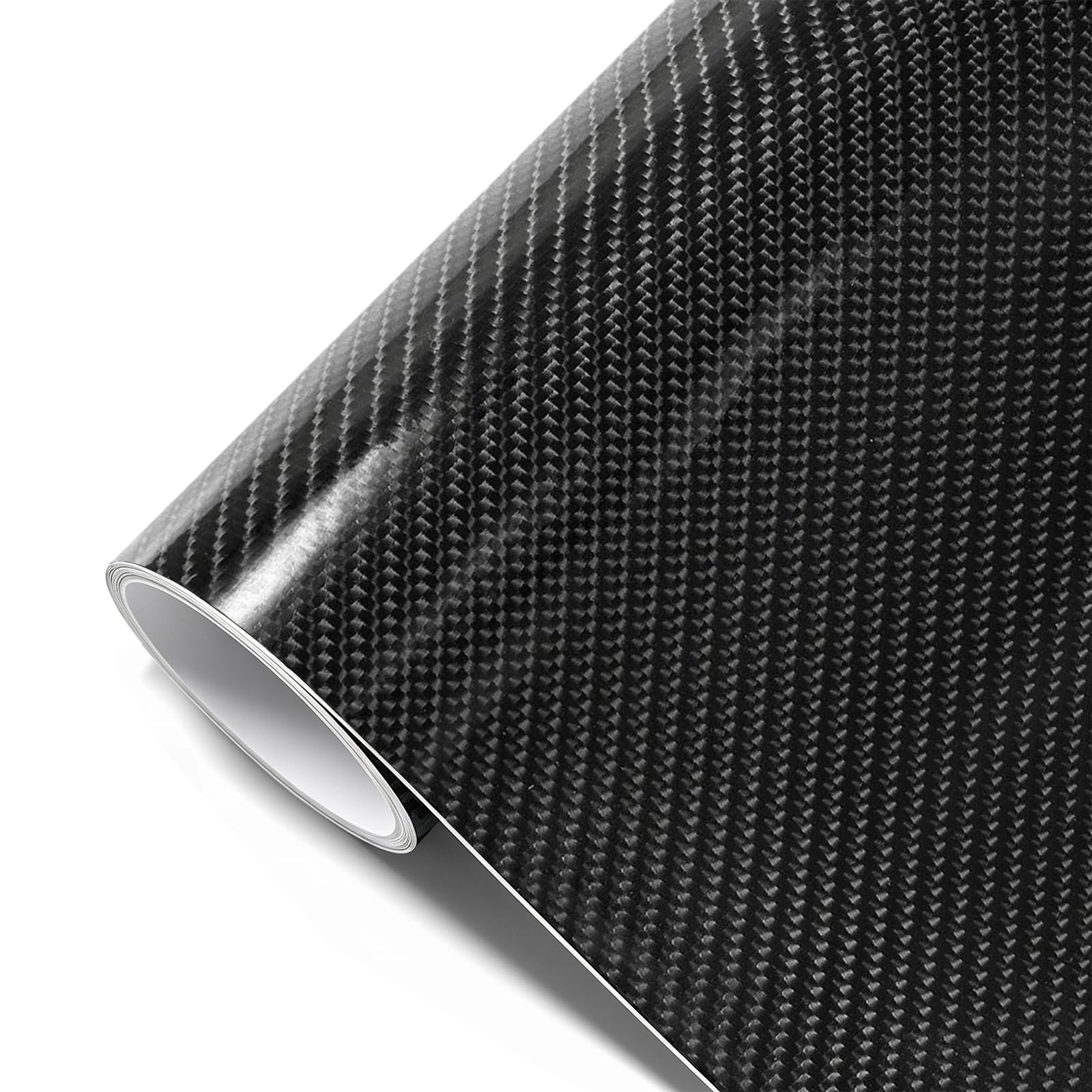 Flintronic Carbone Adhésif Voiture, 30cm*300cm 6D Fibre de Carbone Autocollant, Protecteur de Seuil de Garde de Porte de Voiture, Résistant aux Rayures, Imperméable, Convient à la Plupart des Voitures