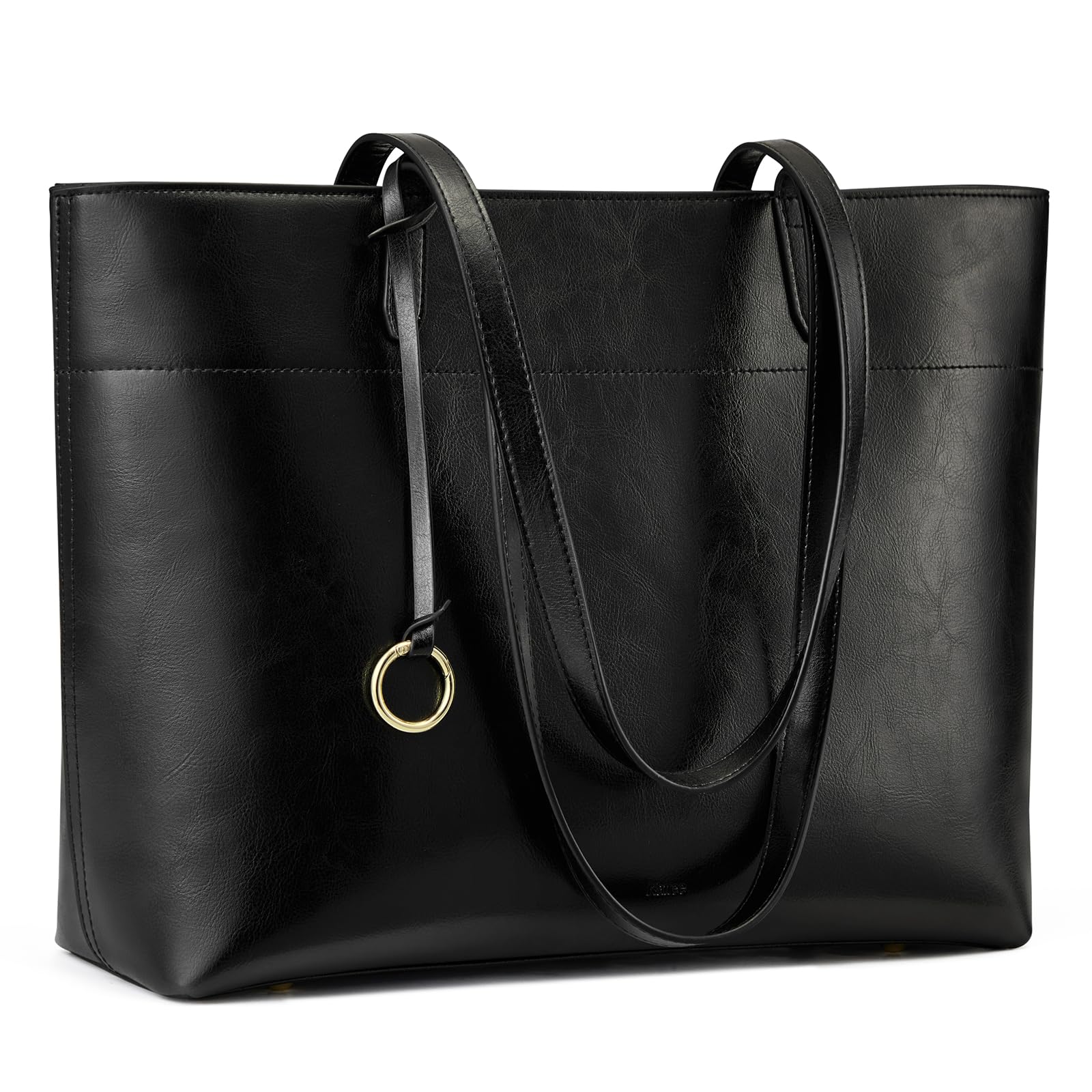 Kattee Grand sac fourre-tout vintage en cuir véritable pour femme avec compartiment à fermeture éclair