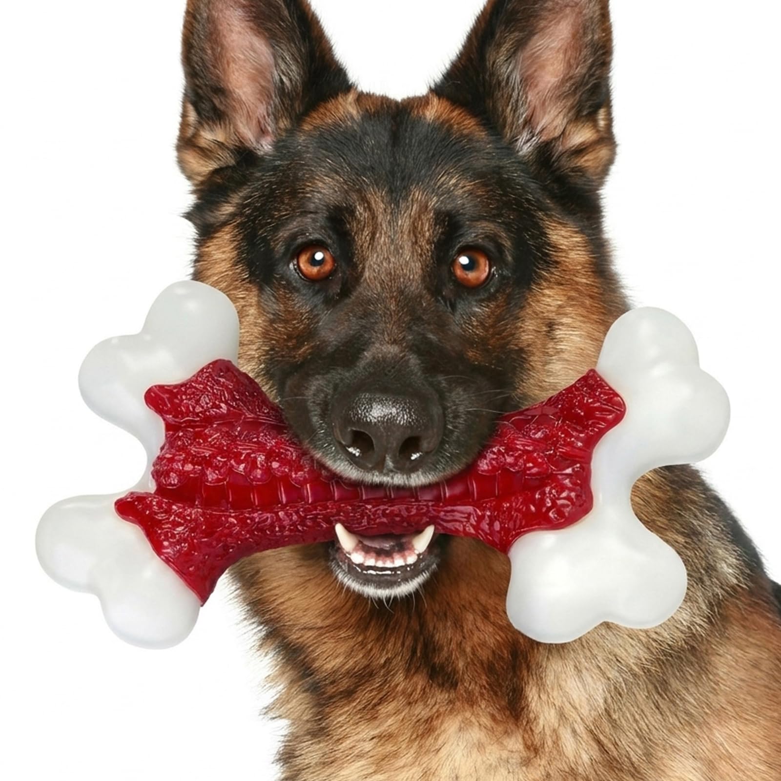 ChienBox Jouet Chien à Haute Résistance : Jouet à mâcher en Nylon saveur de bœuf, pour Chiens de Taille Moyenne et Grande, Soins dentaires et Occupation