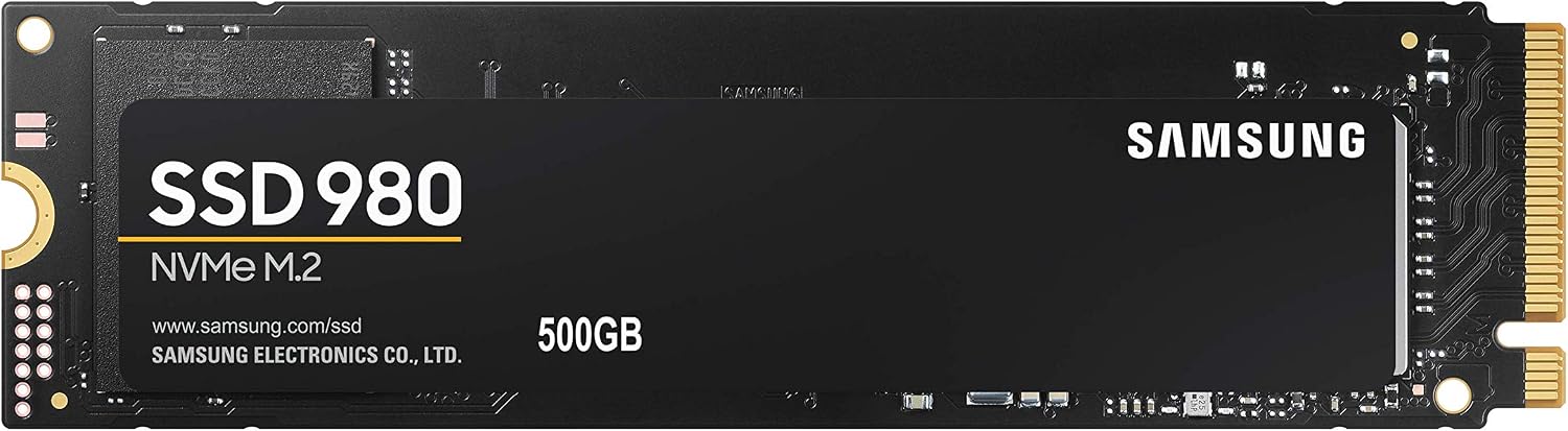 Samsung 980 MZ-V8V500BW | Disque SSD Interne NVMe M.2, PCIe 3.0, 500 Go, Contrôle thermique intelligent