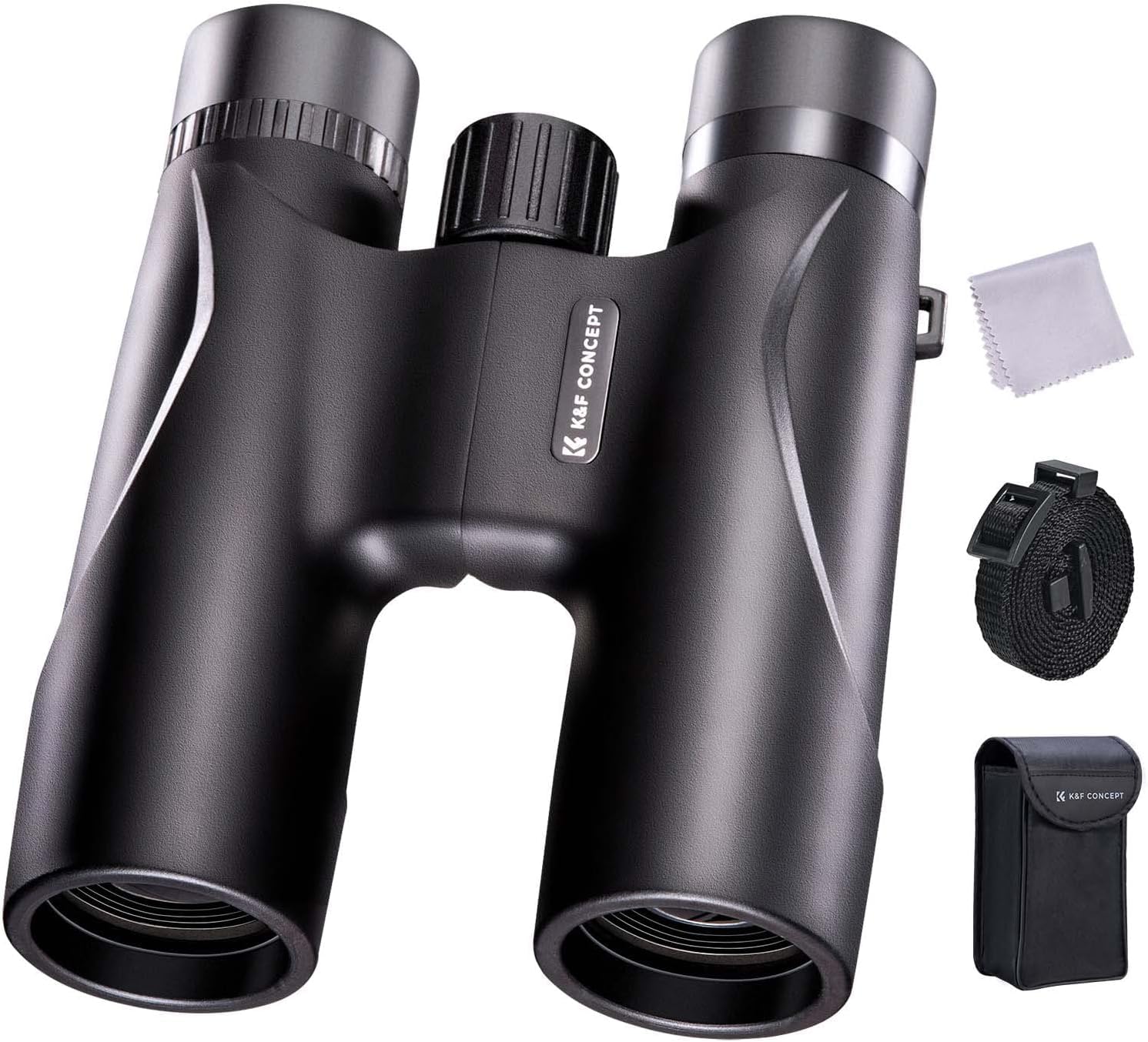 K&F CONCEPT Jumelle 12 * 32 HD Adultes Puissante Binoculaire BAK4 Prisme | FMC Film vert à bande large pour l'observation des oiseaux, aventures en plein air, spectacles et concerts