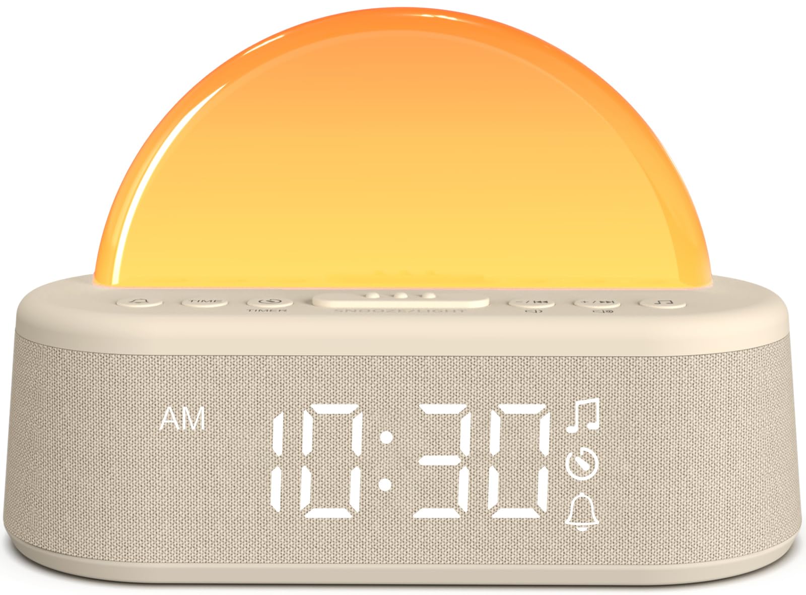 Réveil Lumineux Simulateur d'aube, Eveil Lumière Reveil Matin 8 Couleurs | Lampe de Chevet 20 Niveaux de Luminosité, Snooze/Minuteur,Réveil Lumière Veilleuse Lampe de Chevet pour Enfant/Adulte