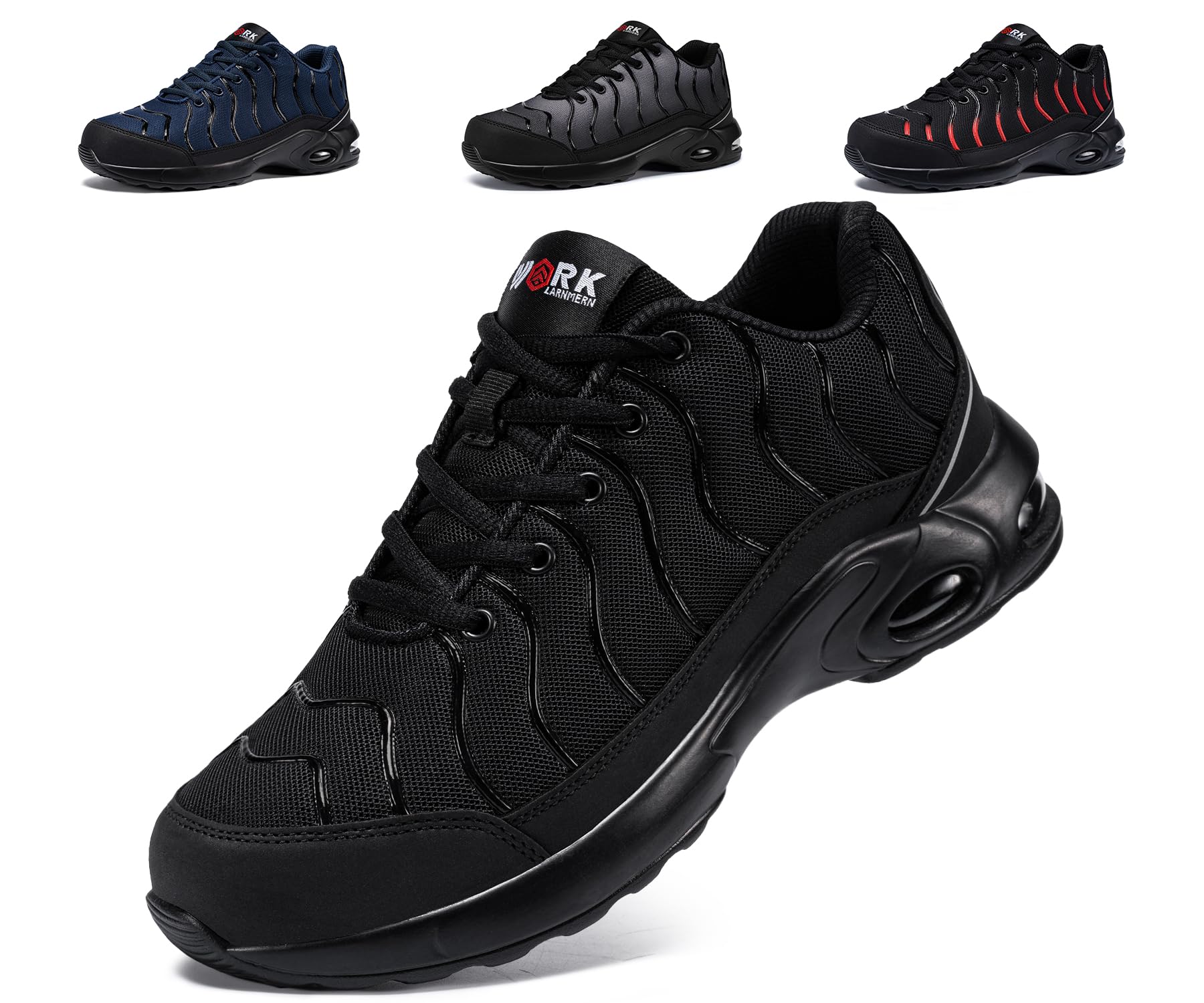 LARNMERN Chaussures de Sécurité Hommes Femmes Basket de Securite | Leicht,Schlagfest,Respirant,Bequem,Bout d’acier,stoßdämpfend,Durchstichsicher