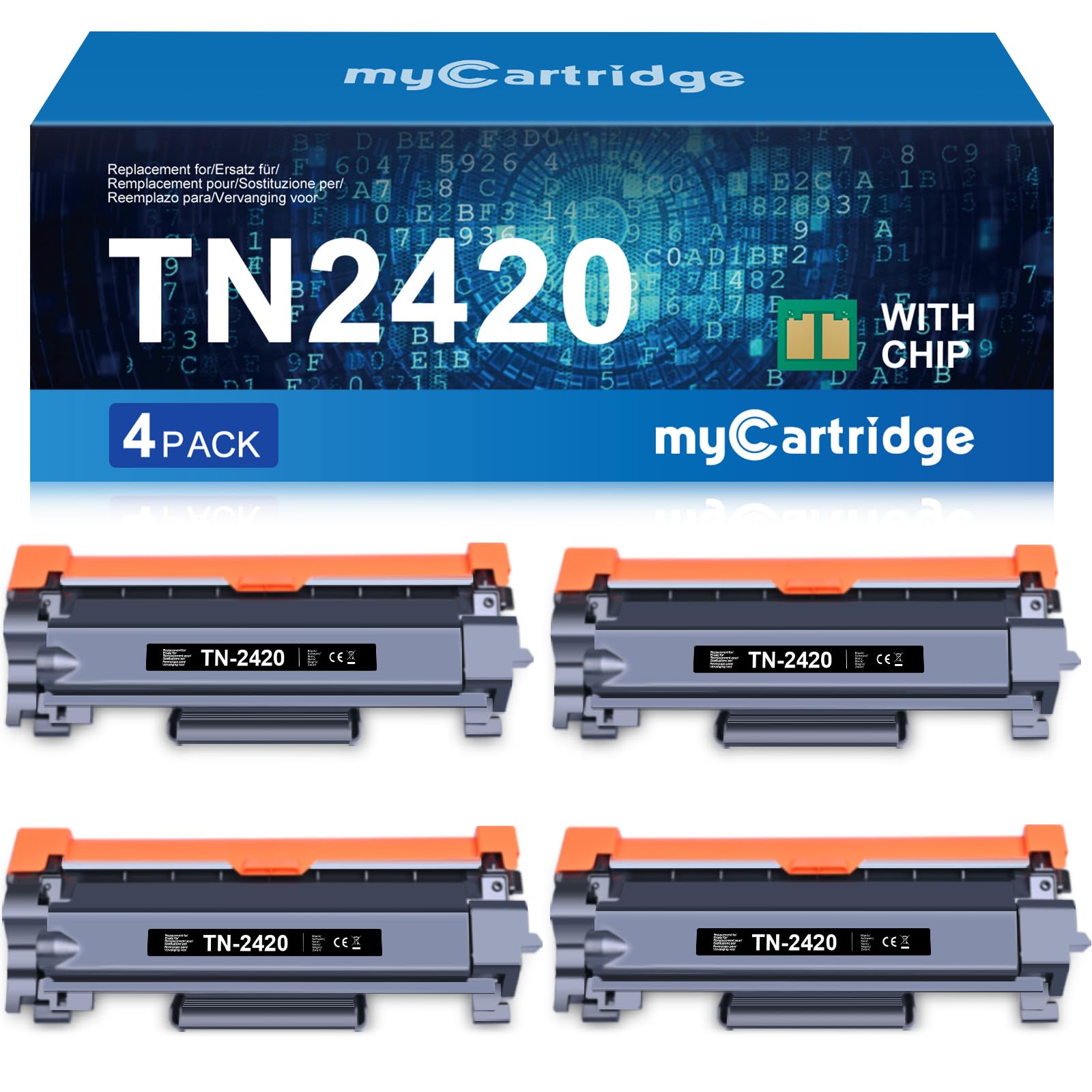 MYCARTRIDGE TN2420 Toner Compatible pour Brother TN-2420 DCP-L2530DW,4 Pack | Compatible pour Brother HL-L2350DW DCP-L2530DW MFC-L2710DW MFC-L2710DW HL-L2375DW DCP-L2550DN HL-L2310D MFC-L2750DW