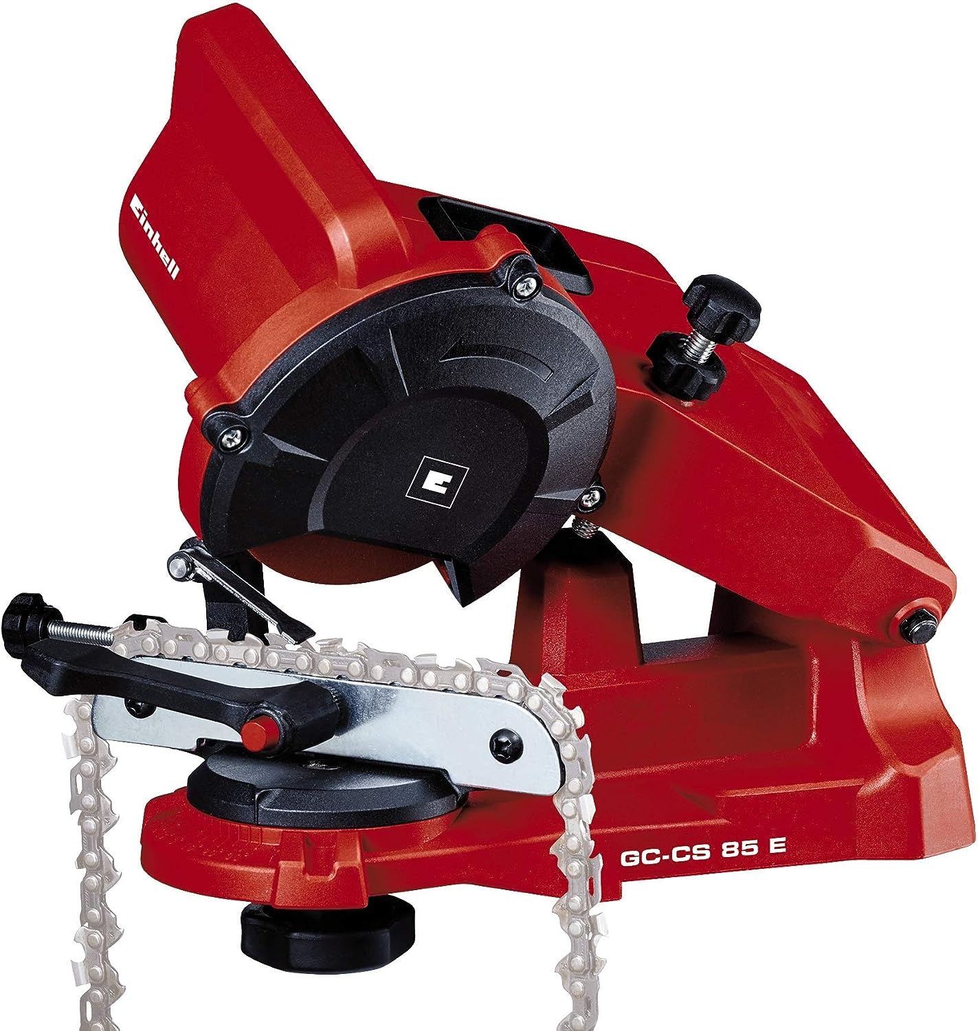 Einhell Affûteuse de chaîne de tronçonneuse GC-CS 85 E | 85 W | 5500 tr/min | réglage angle avec échelle | dispositif tension chaîne | limitation profondeur | meule