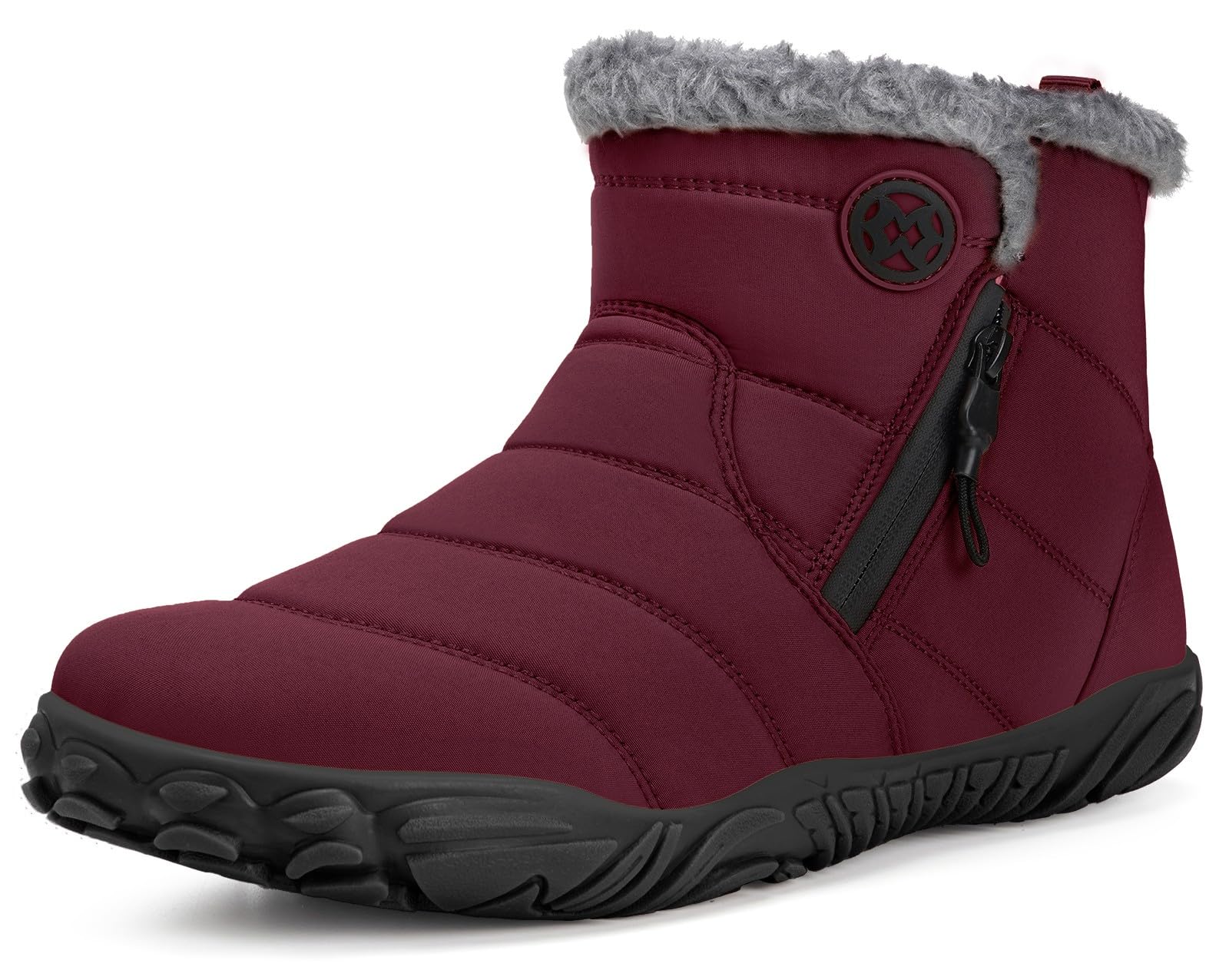 Eagsouni Bottes Barefoot Homme Femme Bottines de Neige | Chaudes Fourrées, Minimaliste, Confort, Antidérapant, Wide Toe Box, Drop zéro