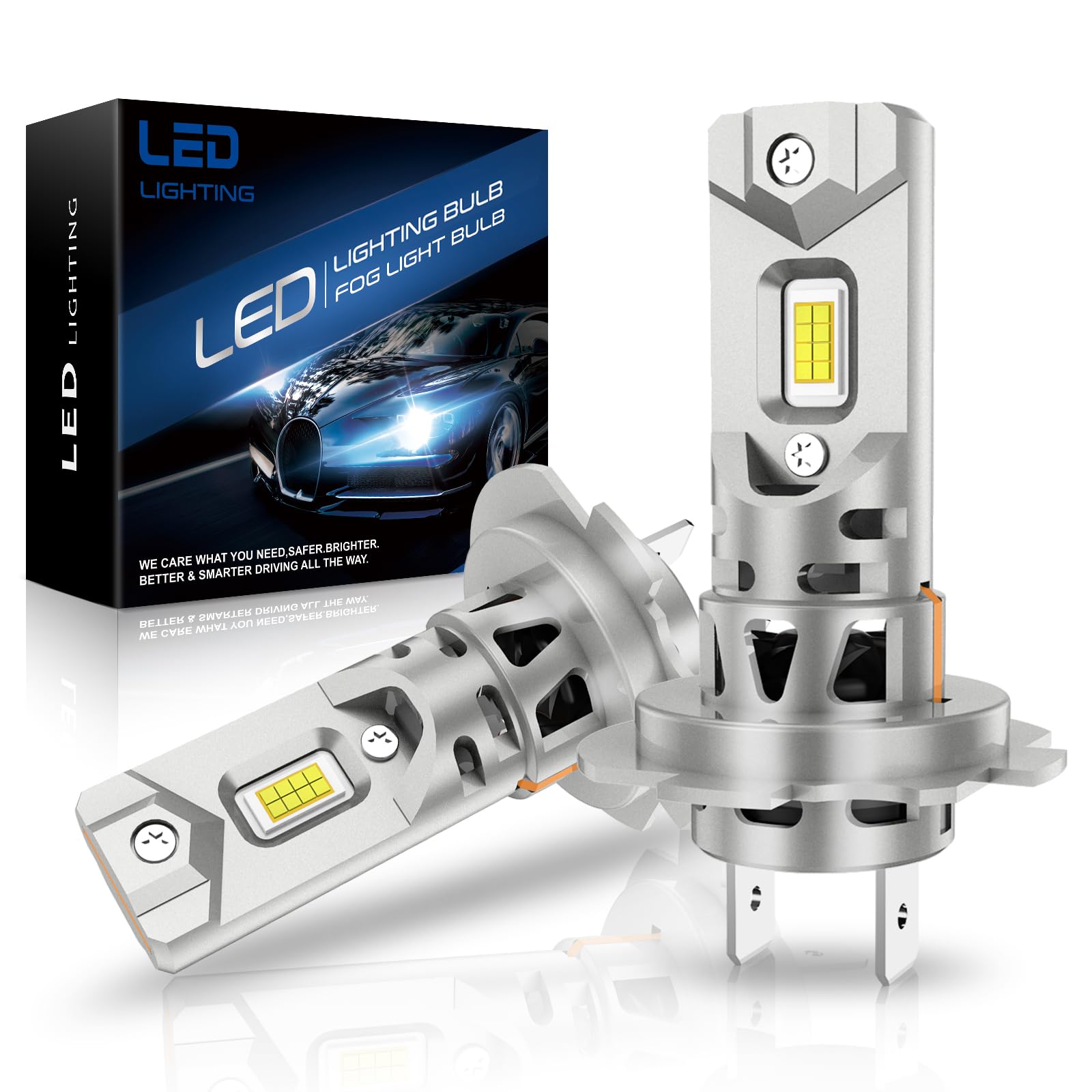 SHINYY Ampoules H7 LED 24000LM, 2026 Nouveau 6500K Blanc Froid Haute Puissance Lampes LED H7 Feux de Croisement/Feux de Route, Plug and Play, Pack de 2