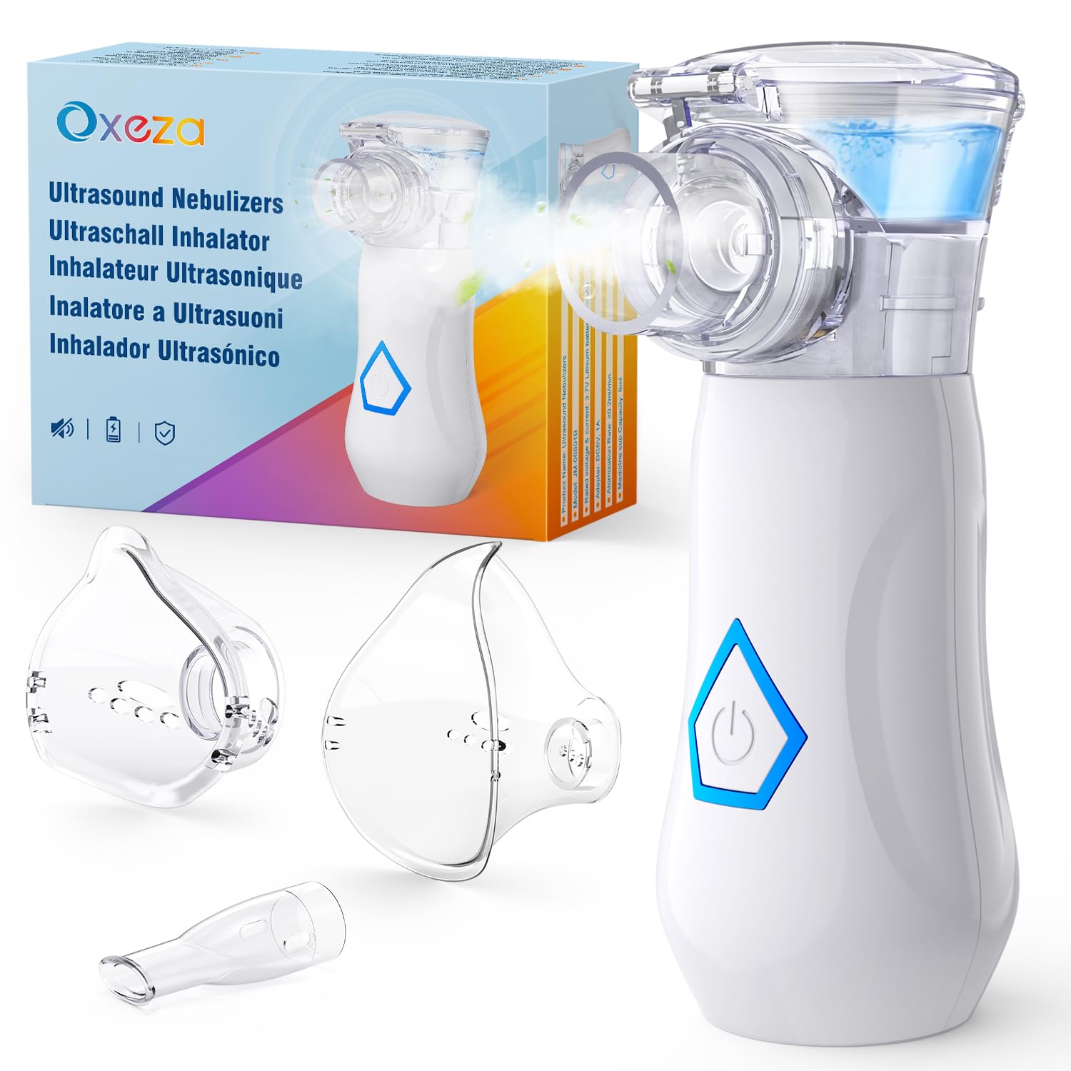 Nebulisateur Portable - inhalateur bébé autonettoyant pour la maison et le voyage, nébuliseur usb-c adulte rechargeable, Nébulisteur compact facile à utiliser et à nettoyer