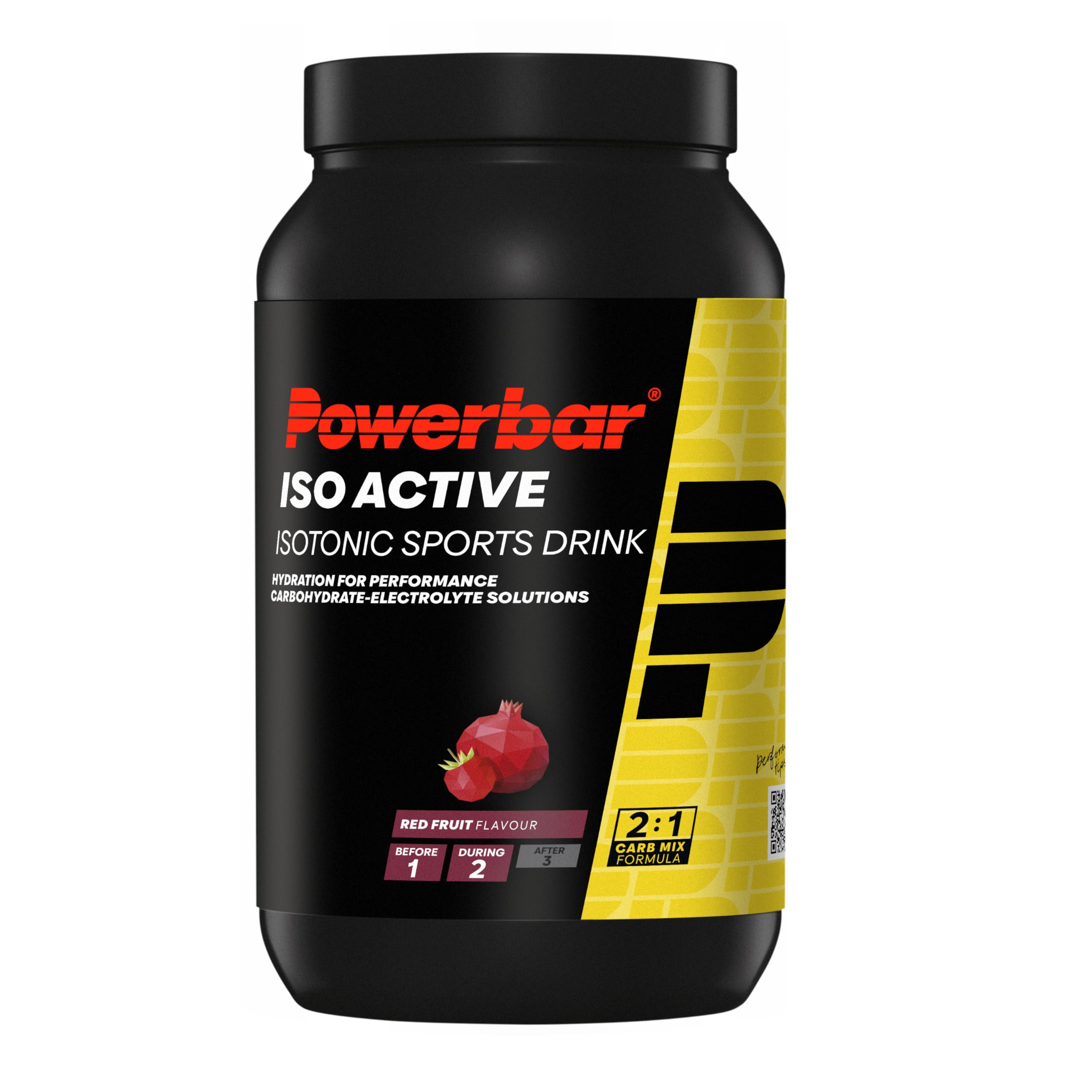Powerbar - Isoactive - Red Fruit - 1320g - Boisson isotonique pour sportifs - 5 électrolytes