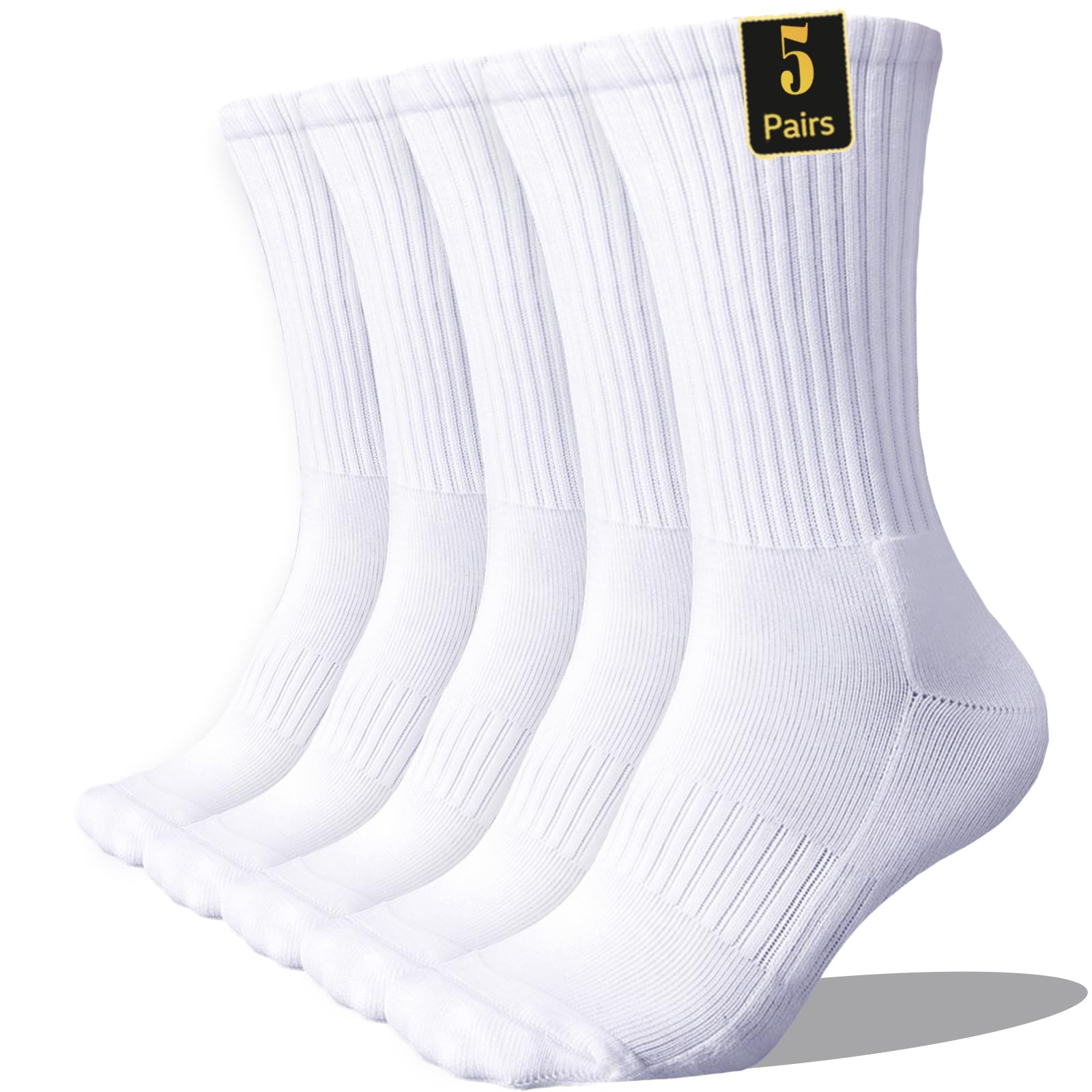 Wamicu Chaussettes Homme 43-46, Chaussettes de Sport et Tennis en Coton | Respirantes avec Semelle Rembourrée, Running Randonnée et Aux Loisirs
