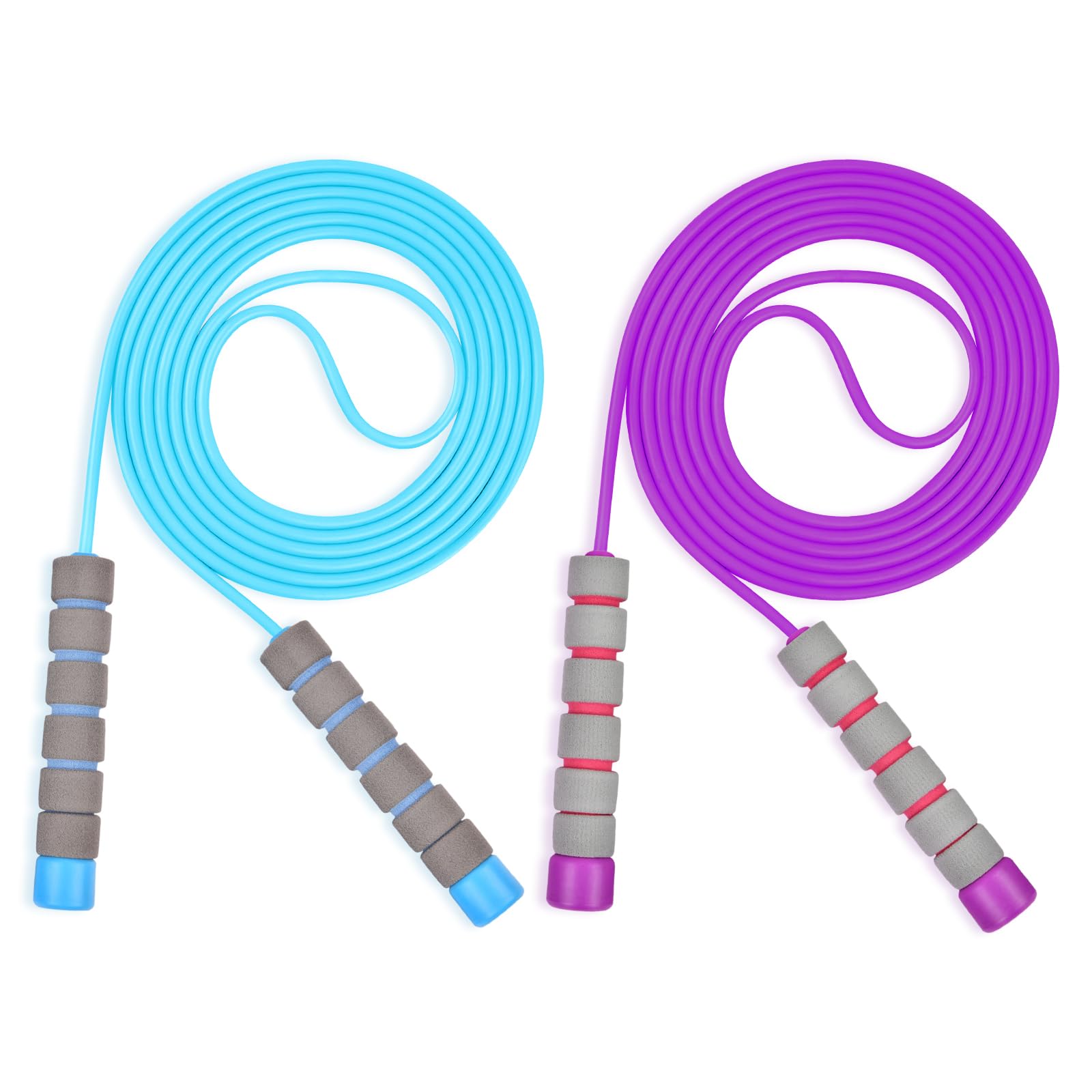 Flintronic Corde à Sauter Enfant,Corde a Sauter Reglable avec poignées en mousse, 2.6M/2.8M Corde à Sauter pour Plein air des Exercices de Combustion Graisses de Fitness