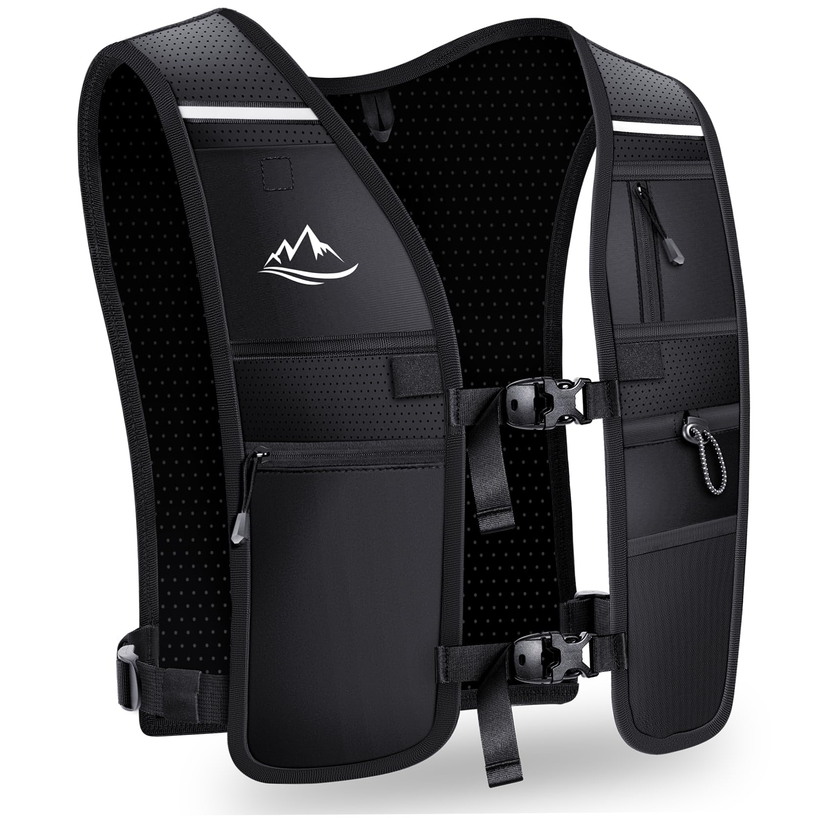 ISEYOU Sac à Dos d'Hydratation, Réfléchissant Gilet Course a Pied Femme Homme, Réglable Sac Trail Running Léger pour Marathon, VTT, Cyclisme, Randonnée, Plein Air