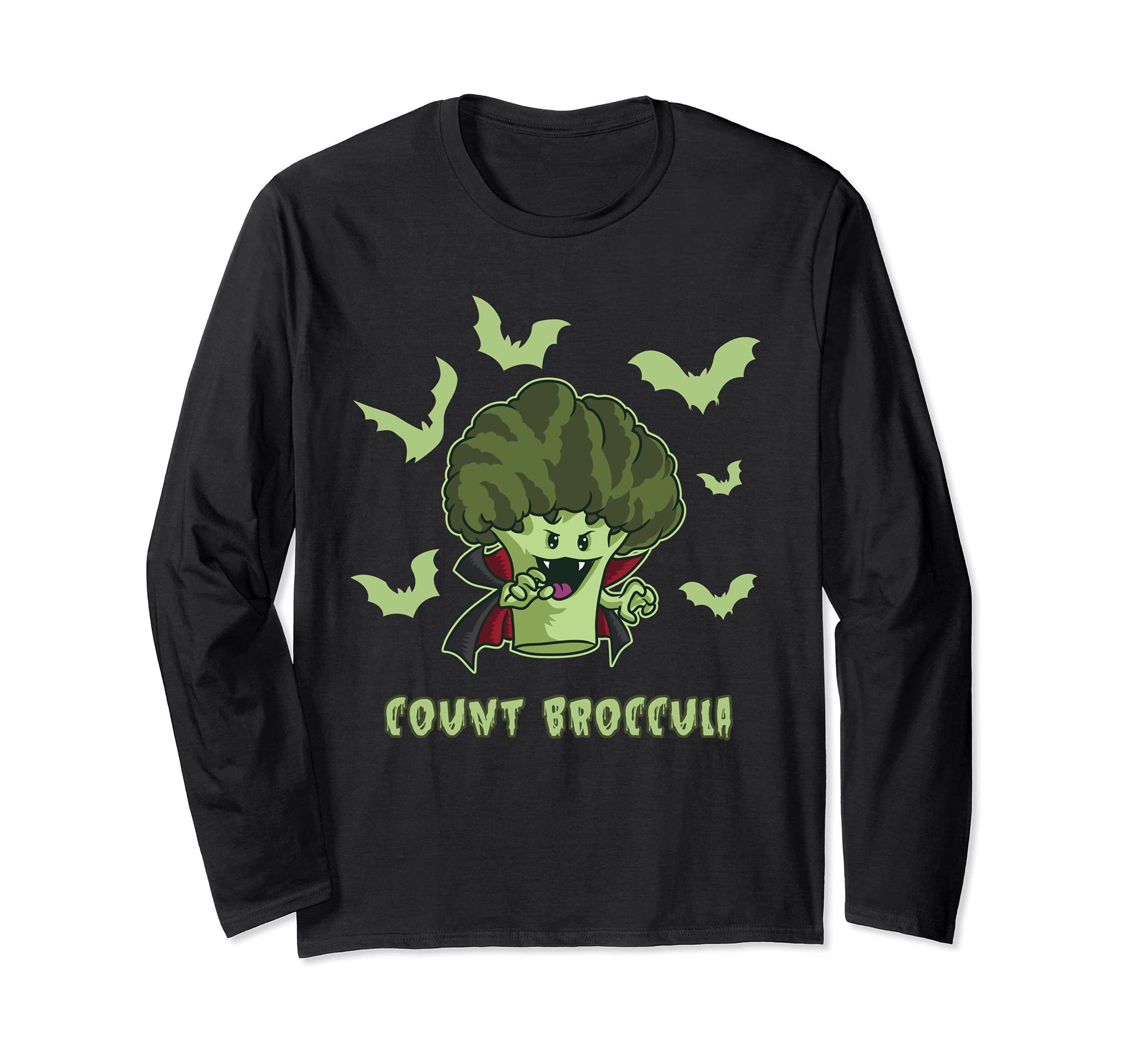 Count Broccula - Le vampire du brocoli a envie de ton jus Manche Longue