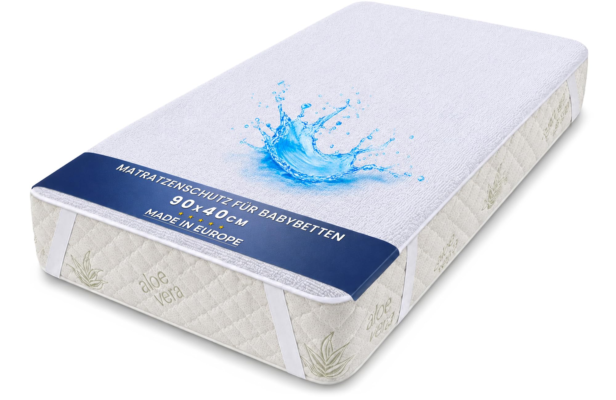 Protege Matelas imperméable 40x90 cm - Housse Protection Anti acariens Matelas Couvre et protège-Matelas Lavable alèse pour lit d'enfant ou protège surmatelas 40 x 90