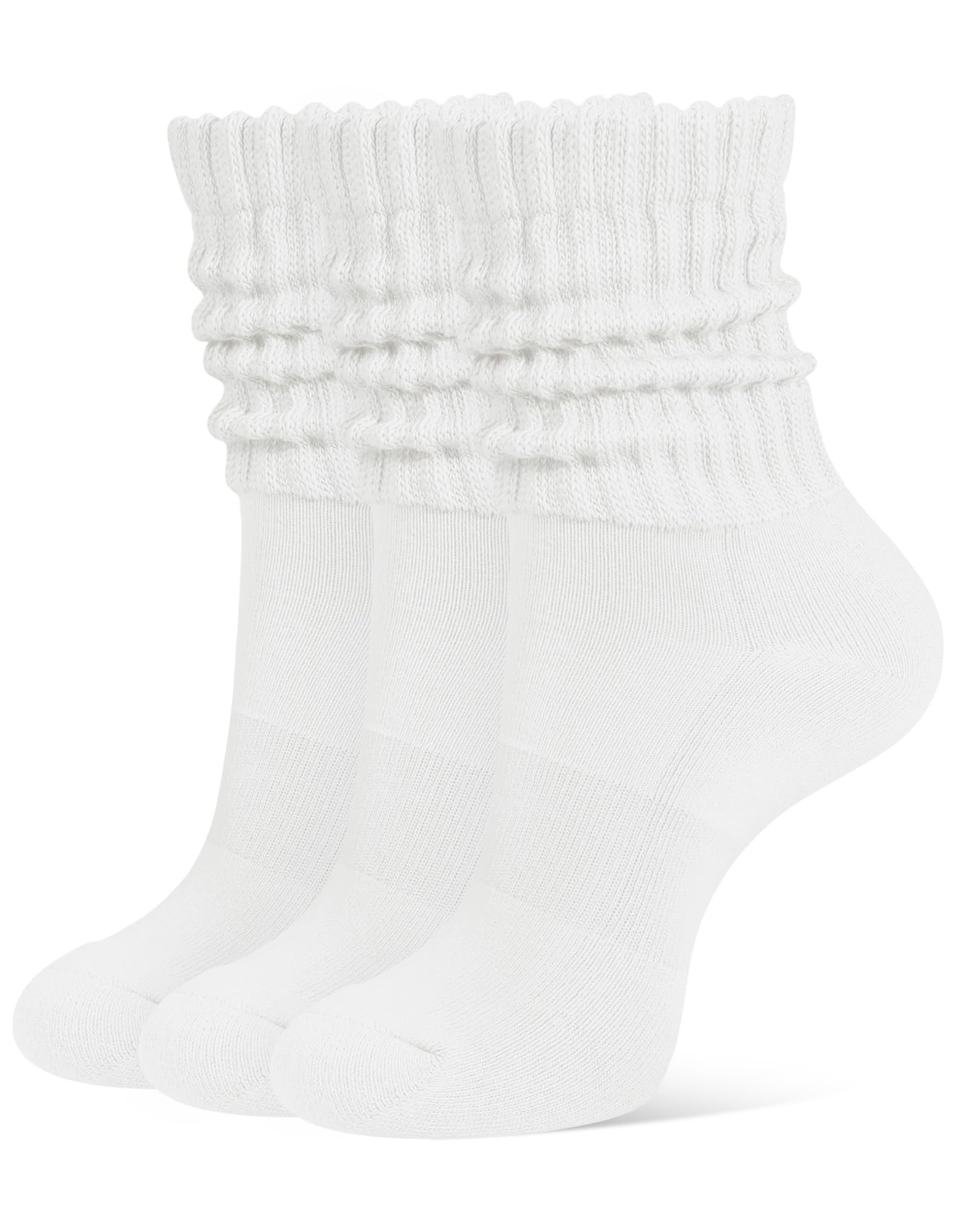 CLOSEMATE 3 Paires Chaussettes Femme 35-38 39-42 Mi-mollet Coton Chaudes | Coton doux et respirant, Soutien voûte plantaire, Talon et orteils renforcés, Semelle tissu éponge amortissante
