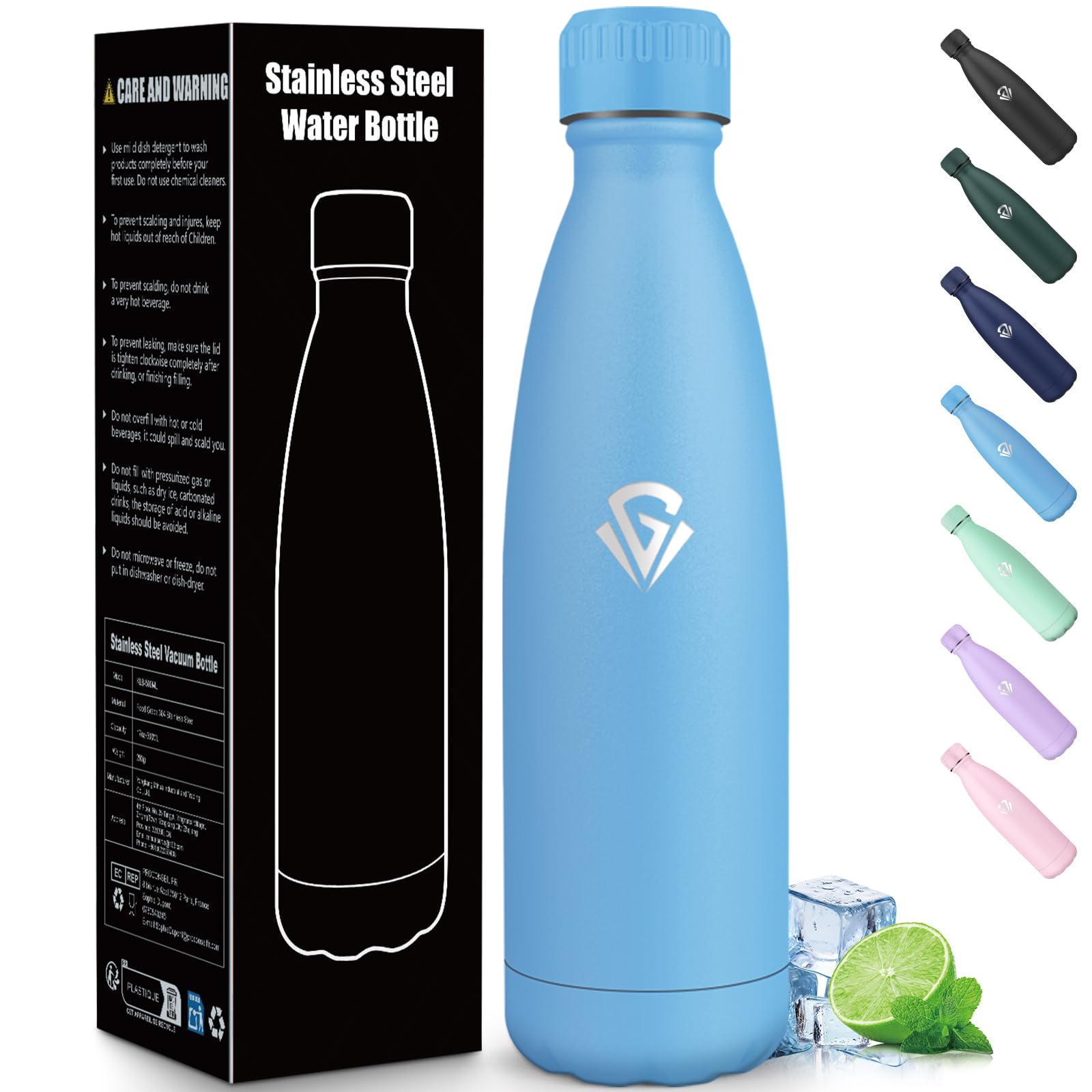 Gourde Isotherme 750ML Sans BPA, Bouteille Isotherme, Acier Inoxydable 18/8, Gourde Sport, Étanche Double Isolation, Gourdes Metal pour Le Camping, Excursion, Sports de Plein Air