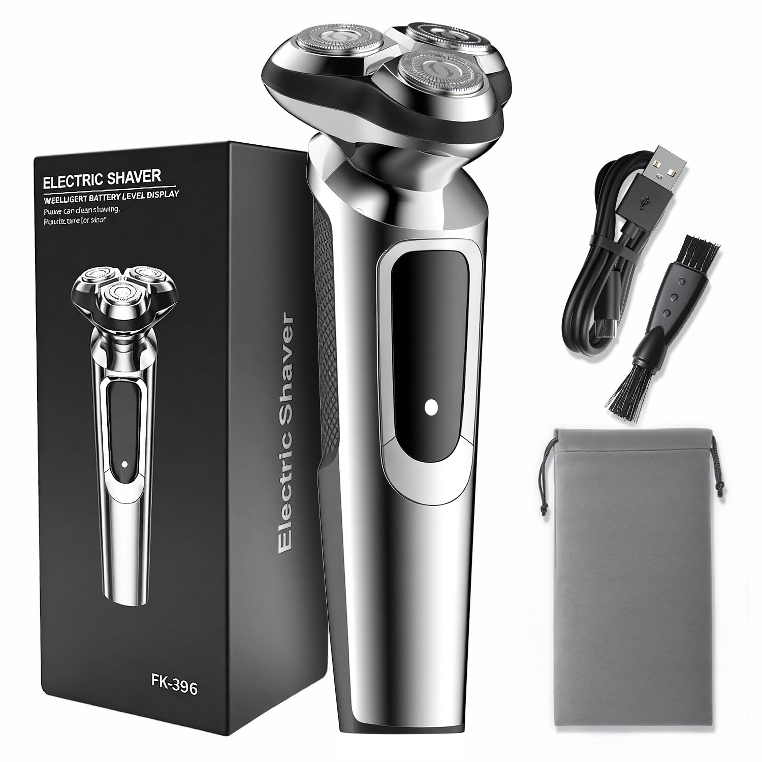 Ordele Electric Razor for Men, 2026 Upgraded Electric Shavers for Men, USB-C Rechargeable, Wet & Dry Shaver with Pop-up Trimmer and Travel Case (Black)