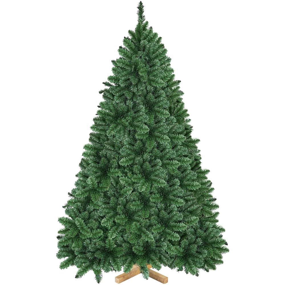 Yaheetech Sapin de Noël Artificiel 183 cm avec 903 Branches, Arbre de Noël Décoratif en PVC avec Support en Métal