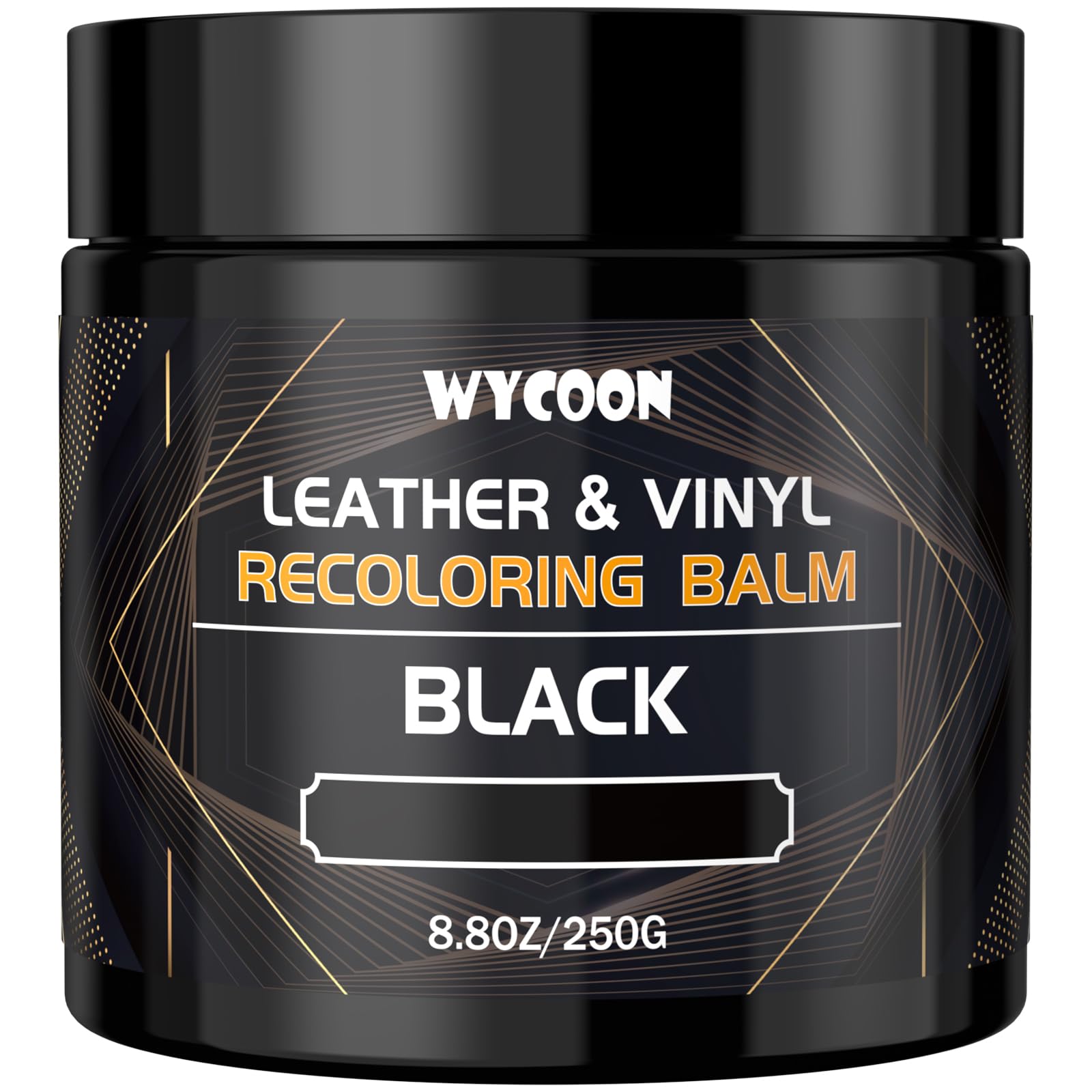 WYCOON Kit Réparation Cuir, Teinture Liquide, Peinture et Crème Colorante pour Canapés, Sièges Auto, Chaussures, Meubles - Restaure Les Cuirs Rayés et Décolorés- Noir