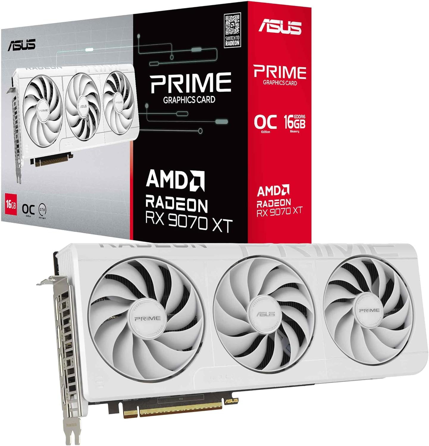 ASUS Radeon RX 9070 XT Prime OC blanc