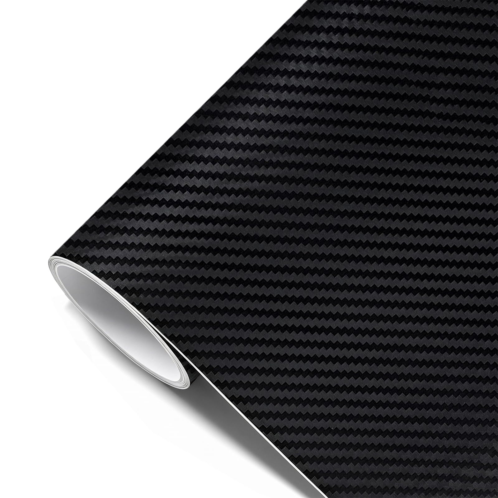 Flintronic Carbone Adhésif Voiture, 30cm*150cm 3D Fibre de Carbone Autocollant, Protecteur de Seuil de Garde de Porte de Voiture, Résistant aux Rayures, Imperméable, Convient à la Plupart des Voitures