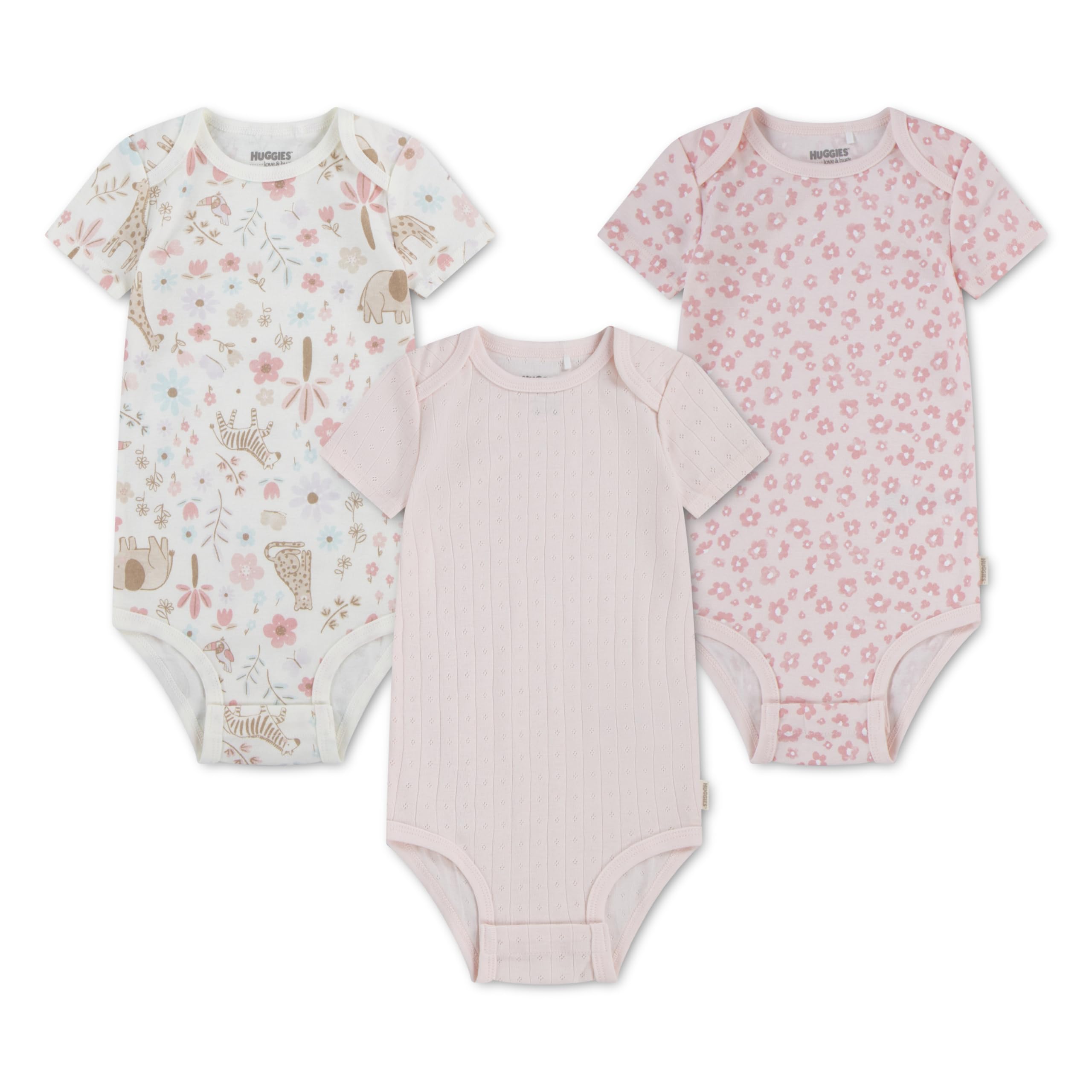 HUGGIES Bodysuit (Lot de 3) Rose Bébé fille
